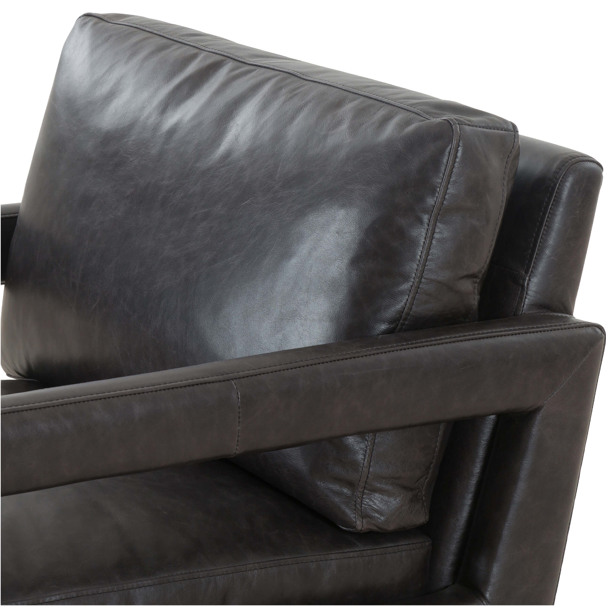 Olson Leather Chair, Sonoma Black by Four Hands - Image 5