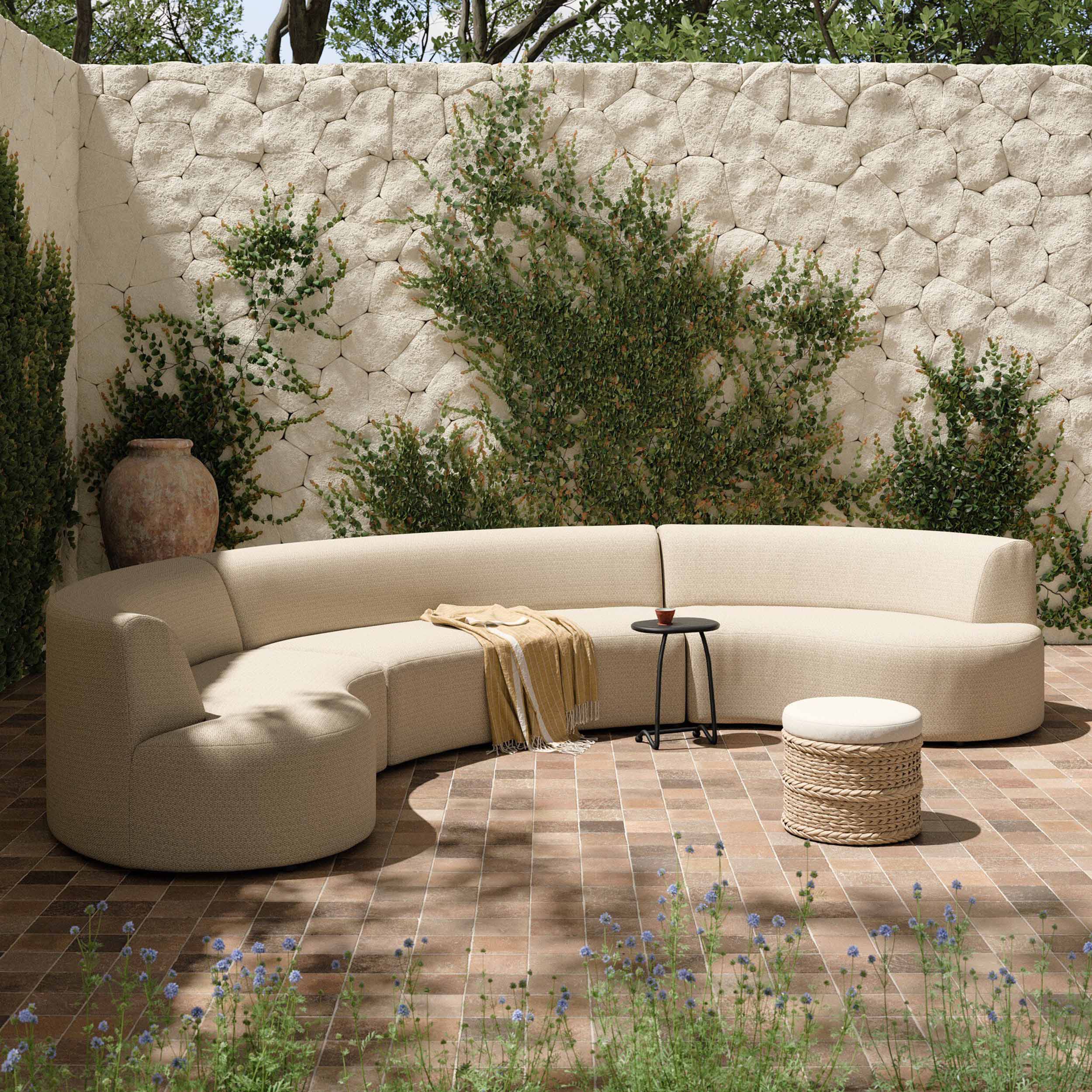 Opal Outdoor 3 Pc Sectional, Faye Sand by Four Hands - Image 8