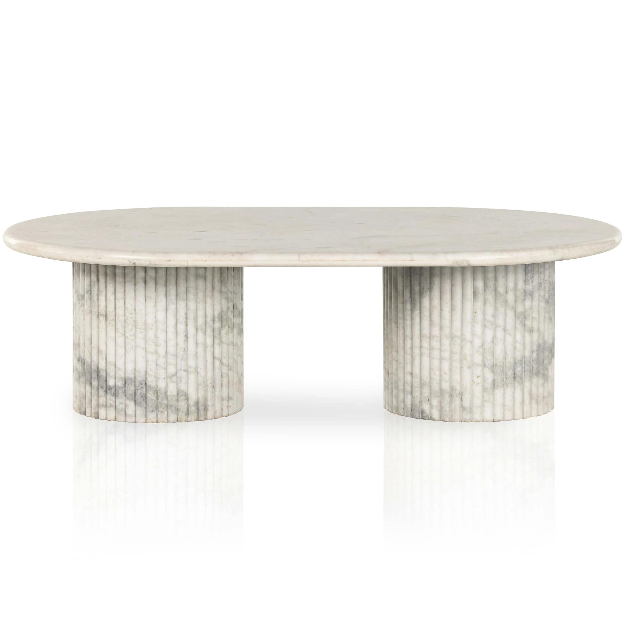 Oranda Coffee Table, White by Four Hands - Image 3