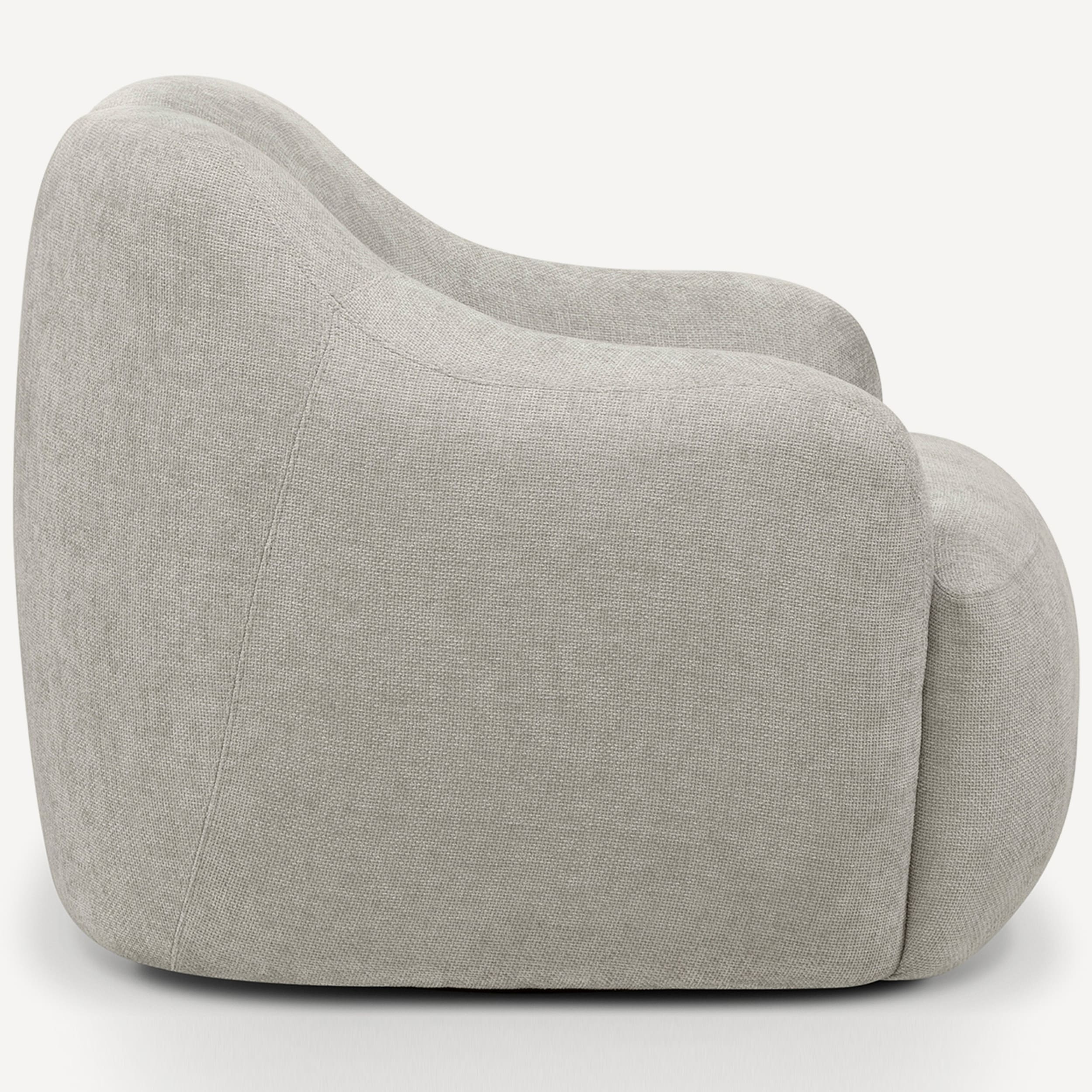 Orla Swivel Chair, Light Grey - Image 3