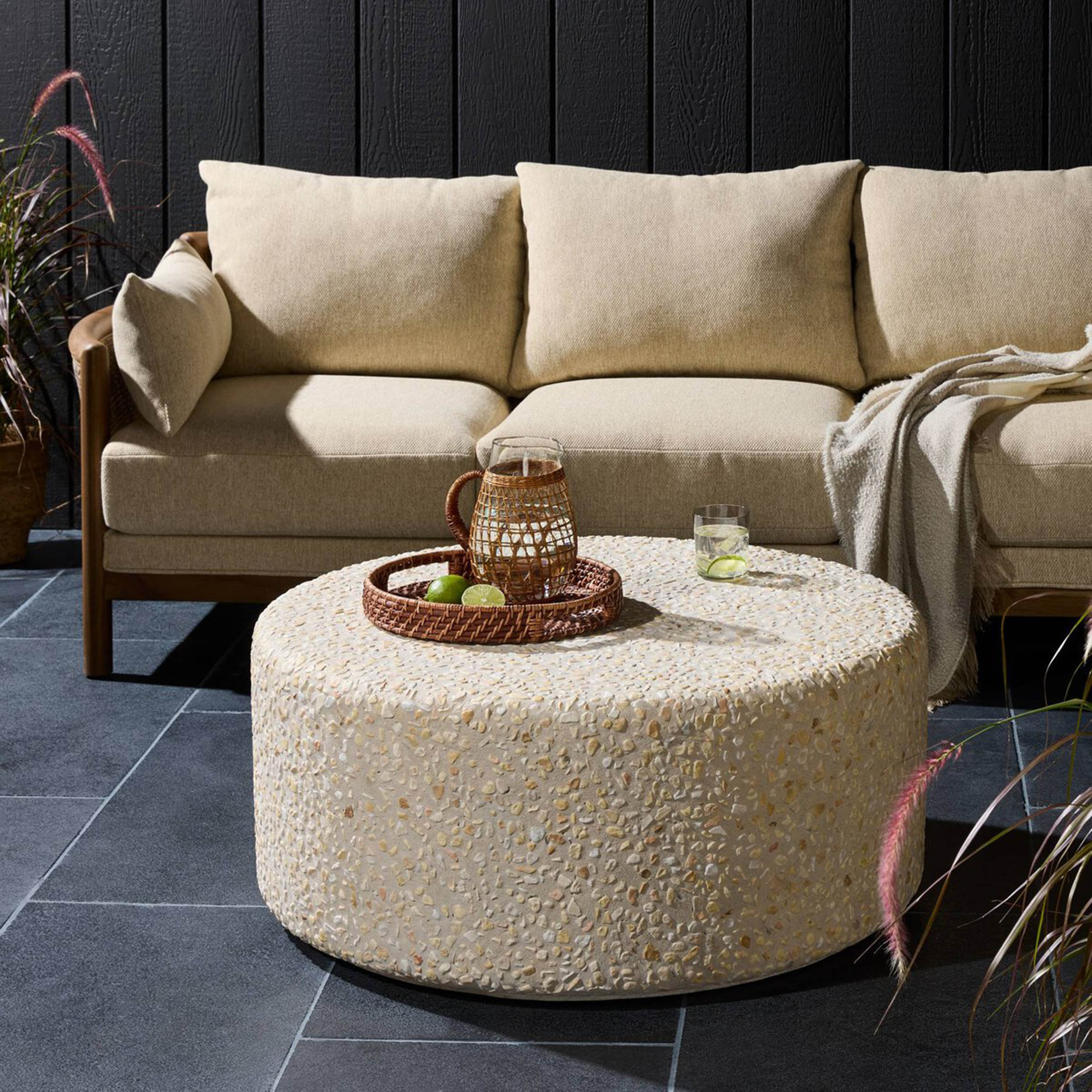 Orlan Outdoor Coffee Table, Pure Terrazzo - Image 6