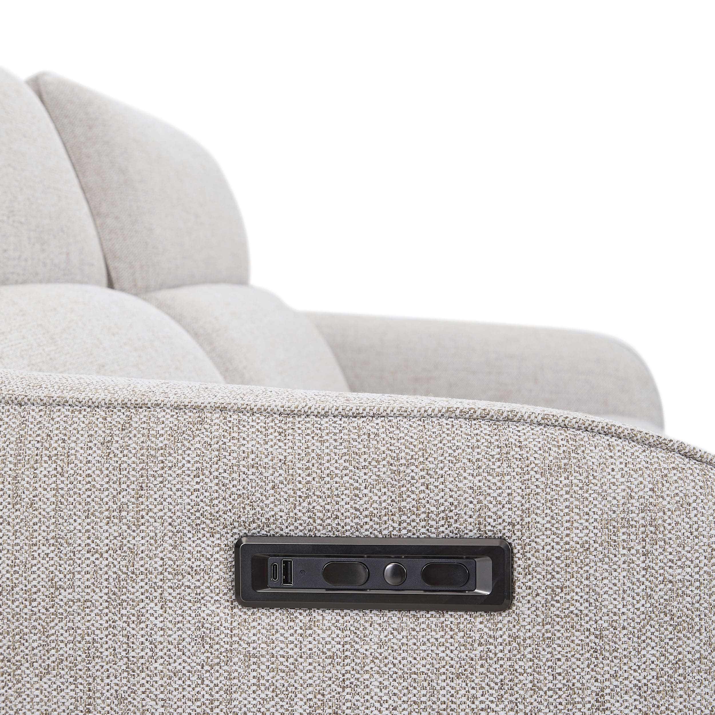 Ostend Power Recliner Sofa, Light Grey - Image 3