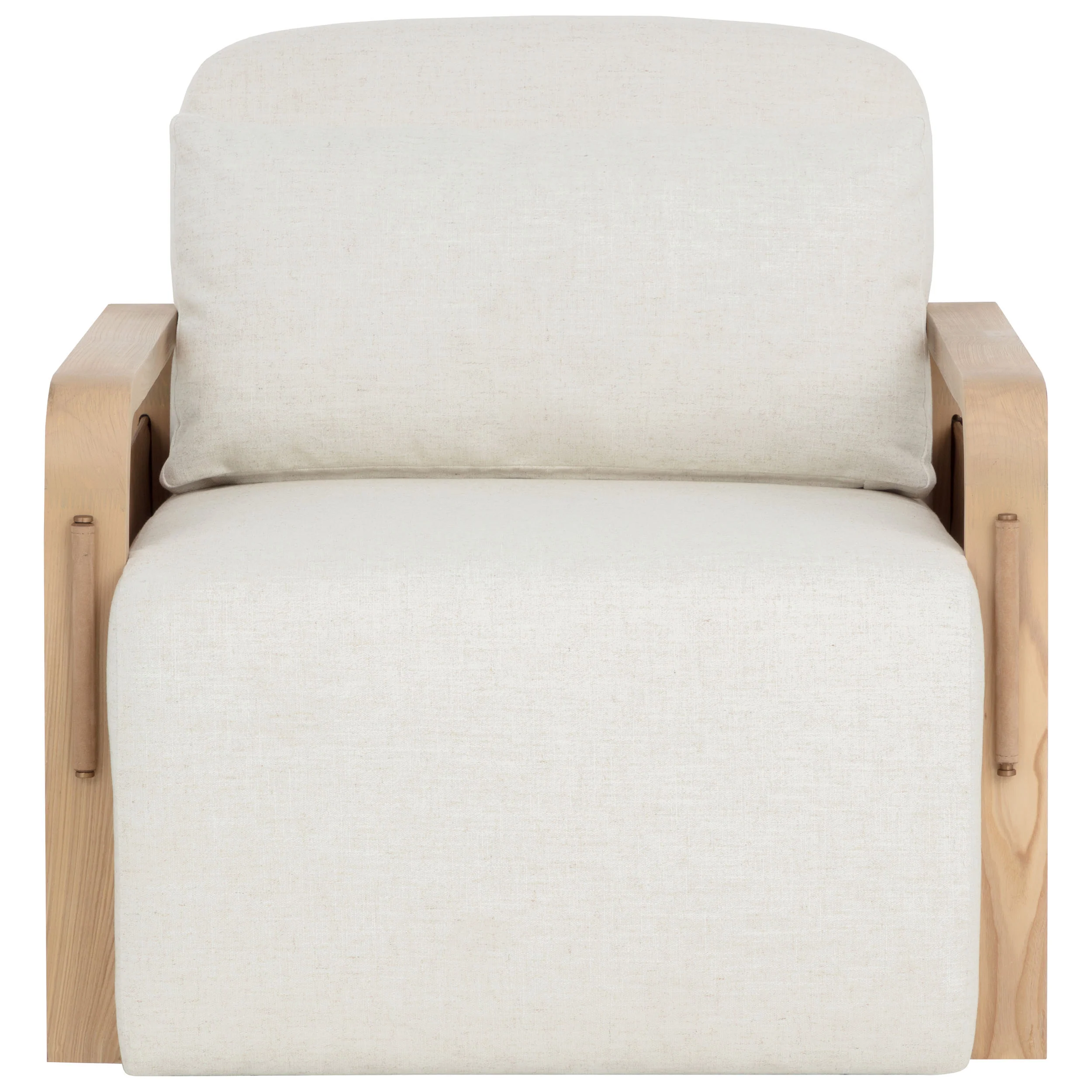 Otso Swivel Chair, Geralt Linen/Nubuck Tan - Image 2