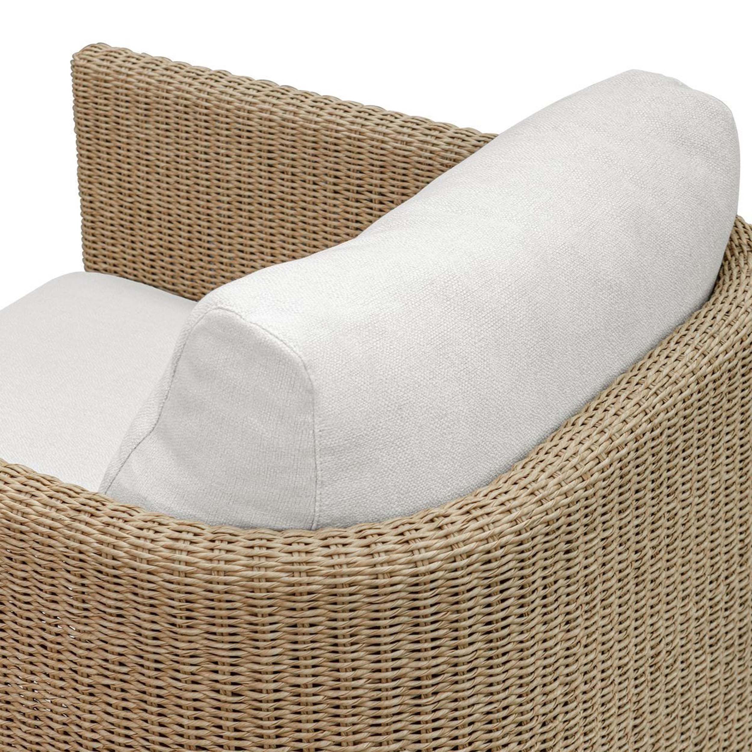 Santorini Outdoor Swivel Chair, Honey - Image 5