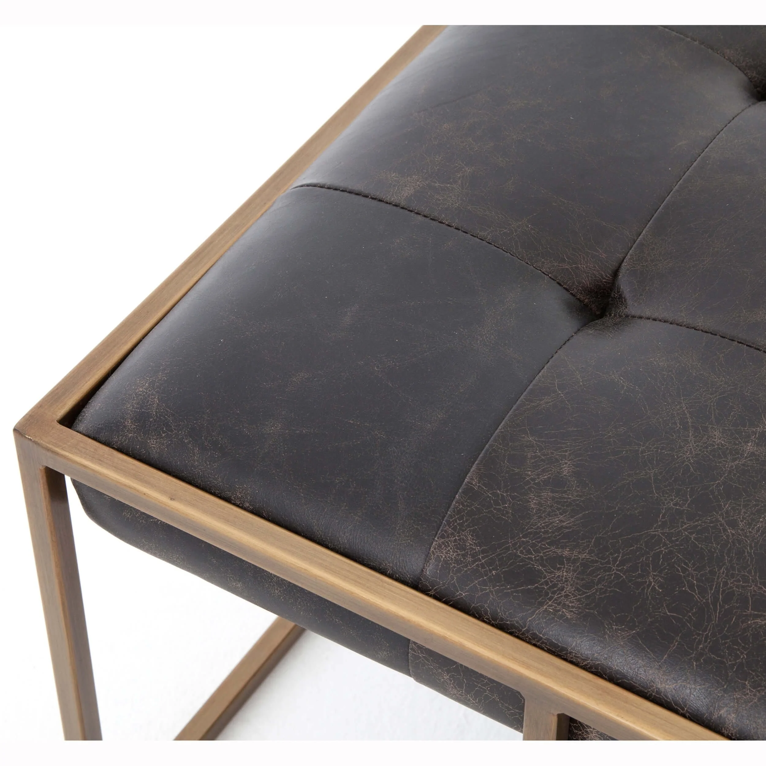 Oxford Square Cocktail Ottoman, Rialto Ebony - Image 3