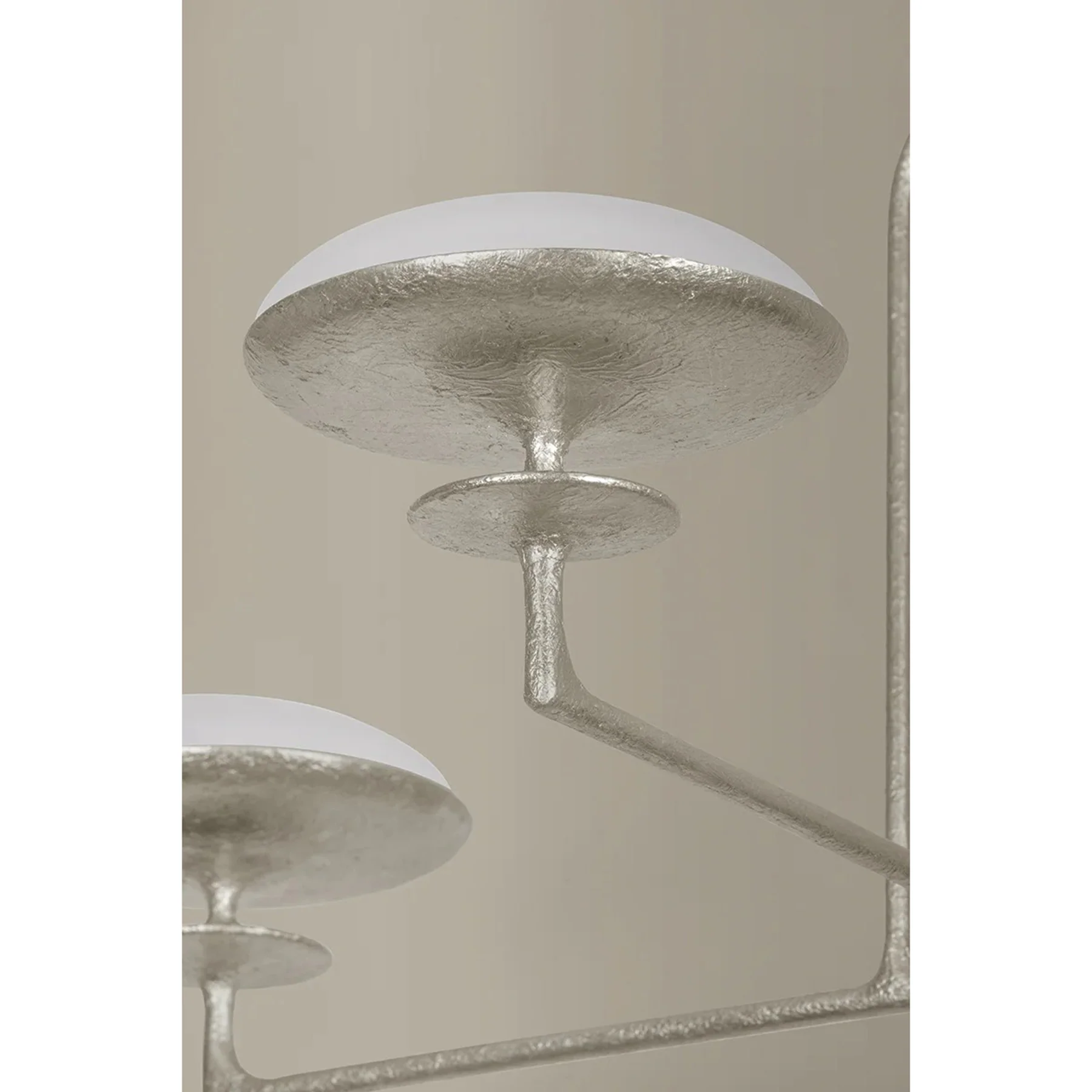 Pacific 4 Light Chandelier, Warm Silver Leaf - Image 3