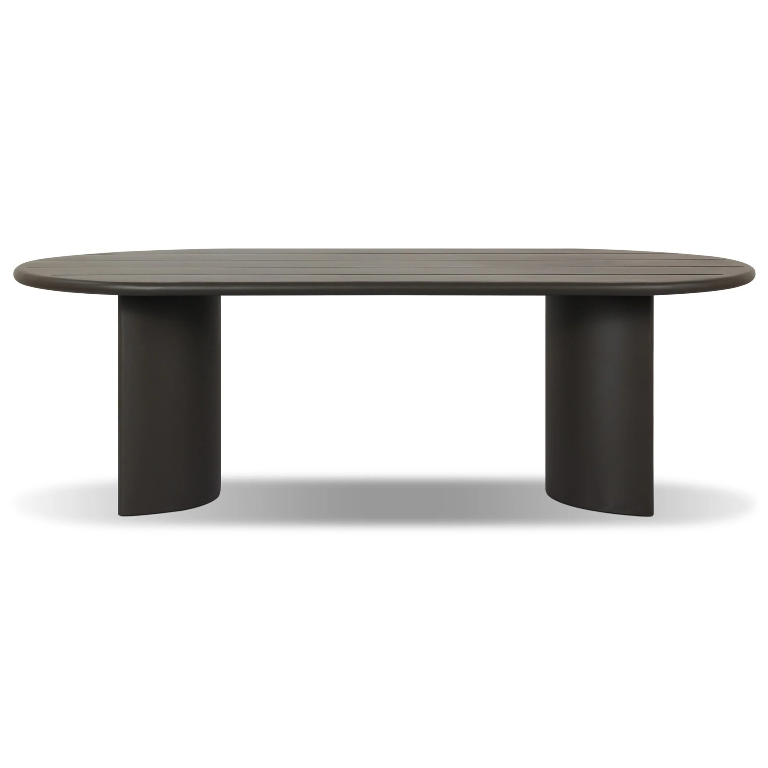 Paden 94" Outdoor Metal Dining Table, Bronze by Four hands - Image 2