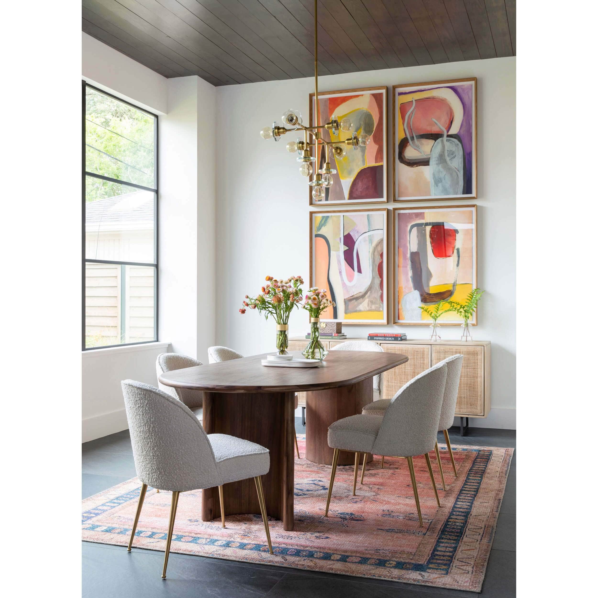 Paden Dining Table, Seasoned Brown Acacia by Four Hands - Image 6