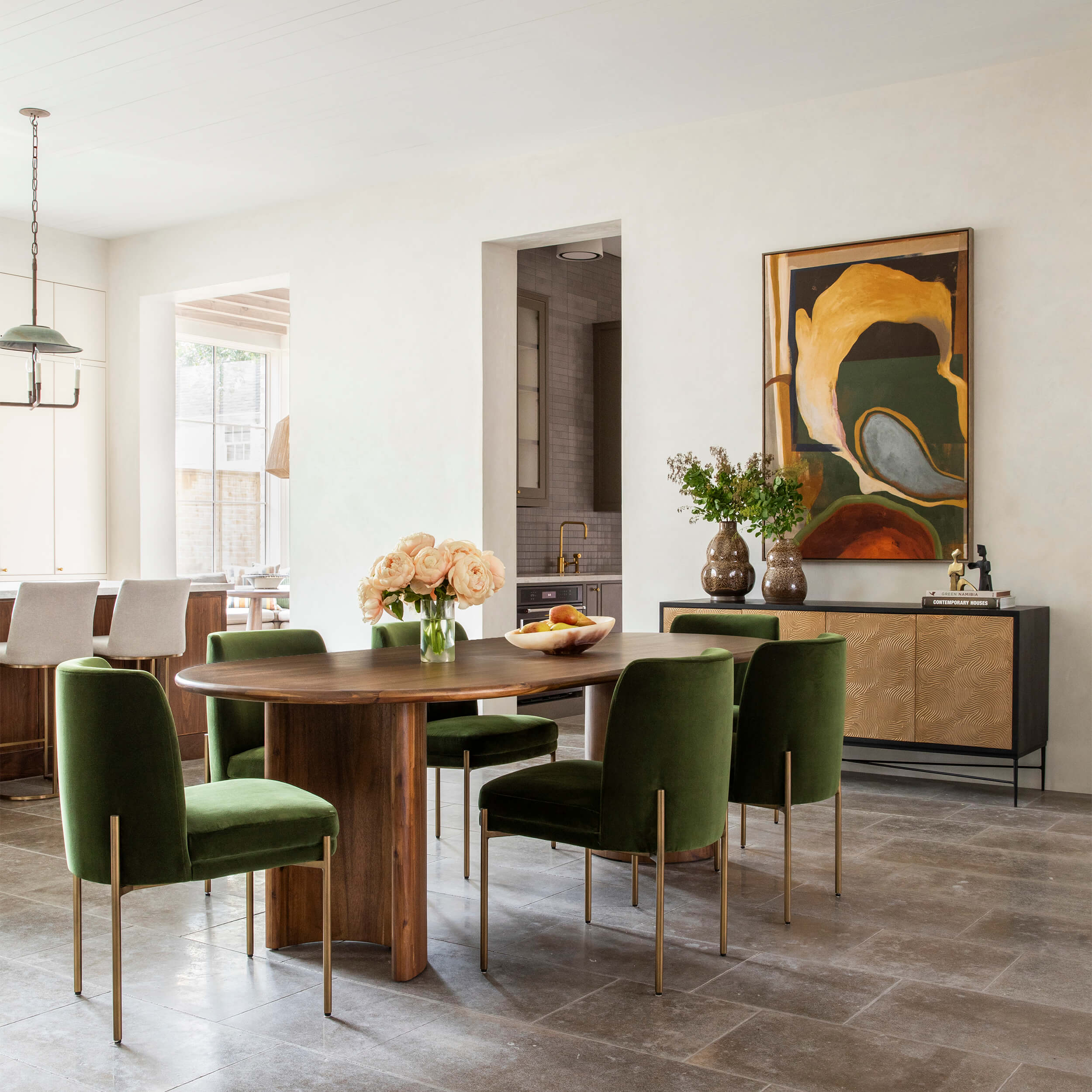 Paden Dining Table, Seasoned Brown Acacia by Four Hands - Image 8