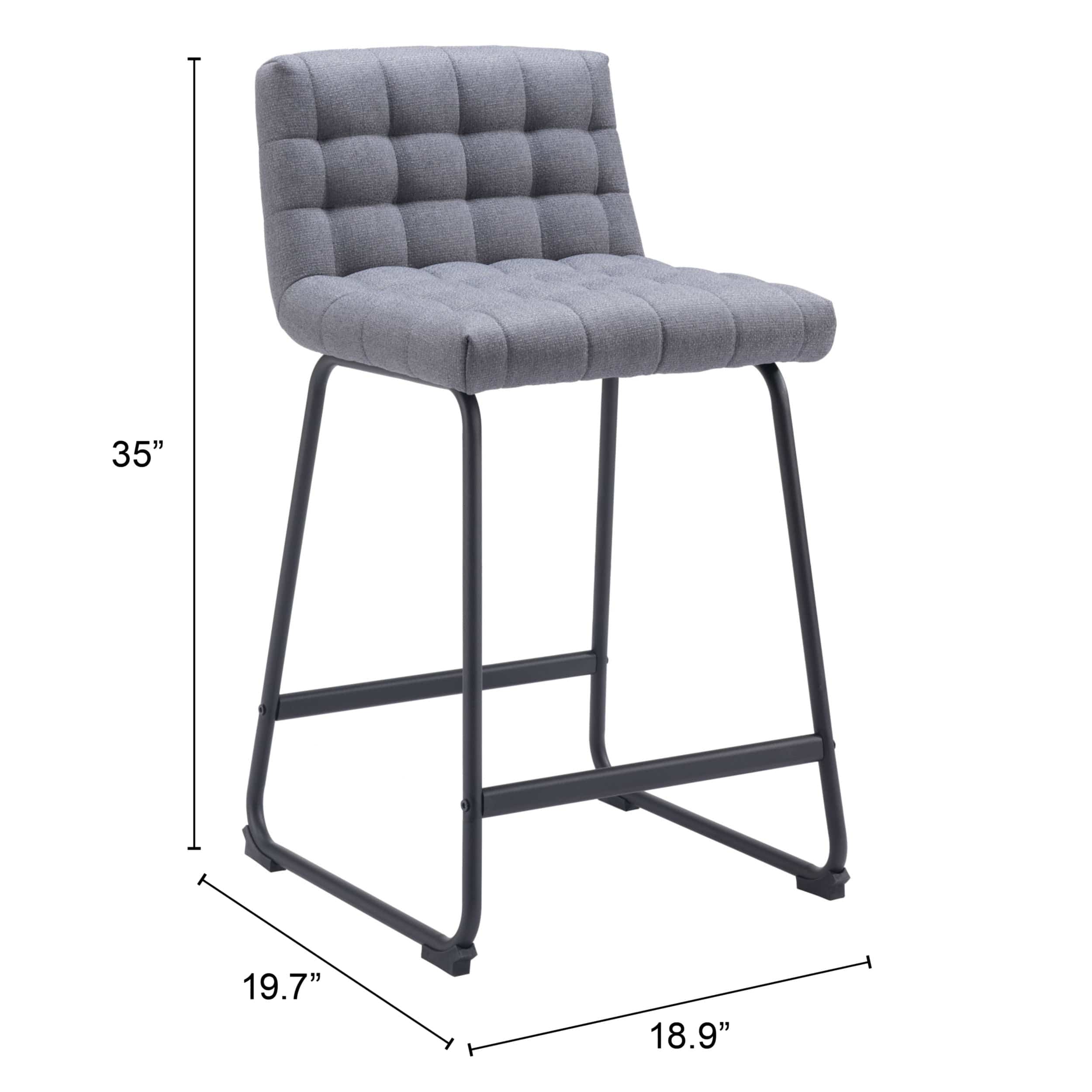 Pago Counter Stool, Gray, Set of 2 - Image 10