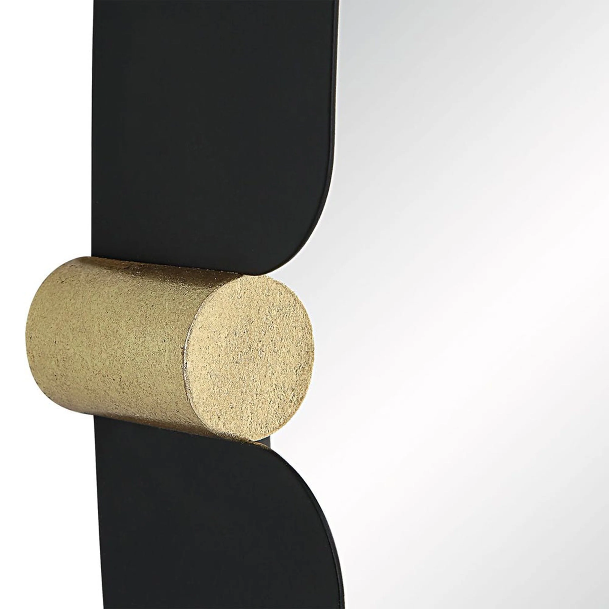 Bonded Round Mirror, Black - Image 3