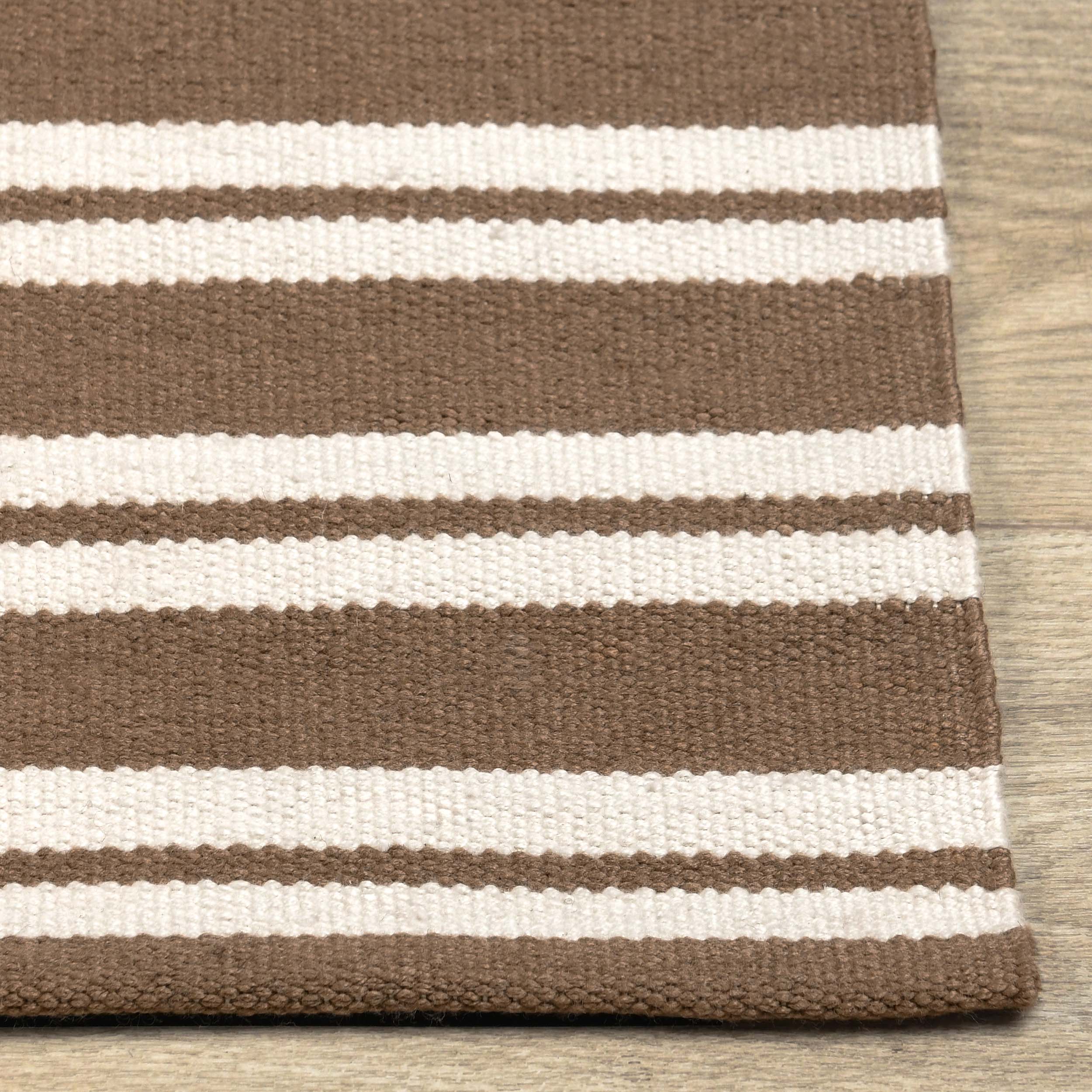 Palma Stripe Rug, Coconut Brown/Ivory - Image 2