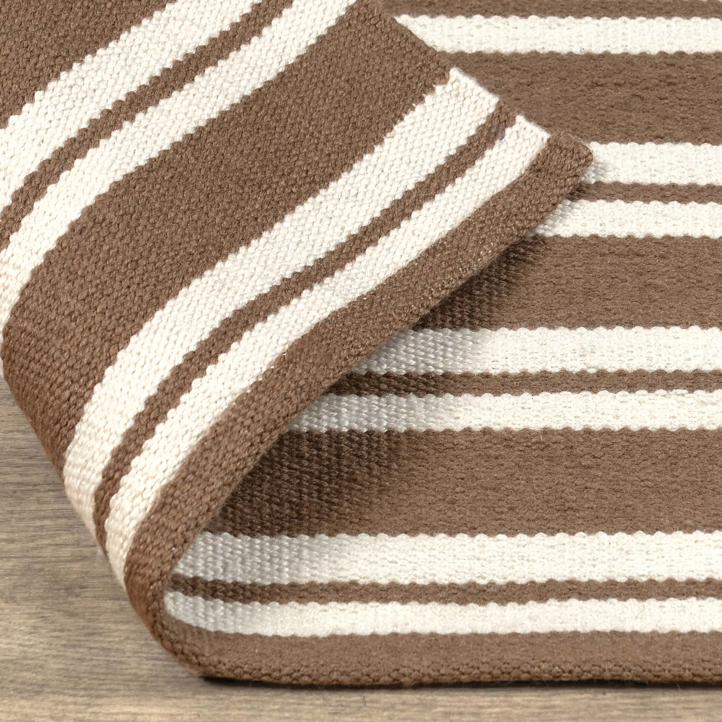 Palma Stripe Rug, Coconut Brown/Ivory - Image 3