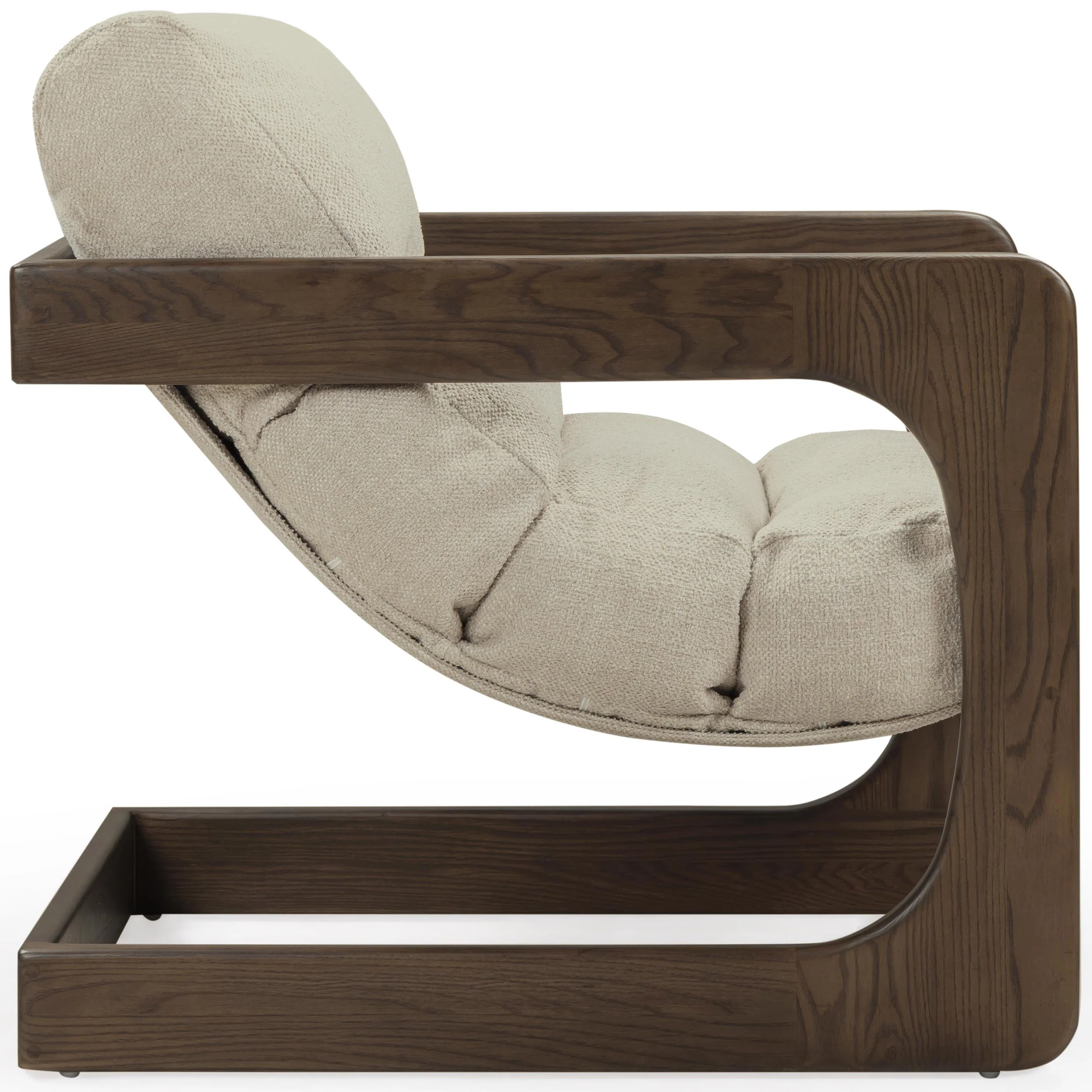 Palma Textured Weave Chair, Cream - Image 3