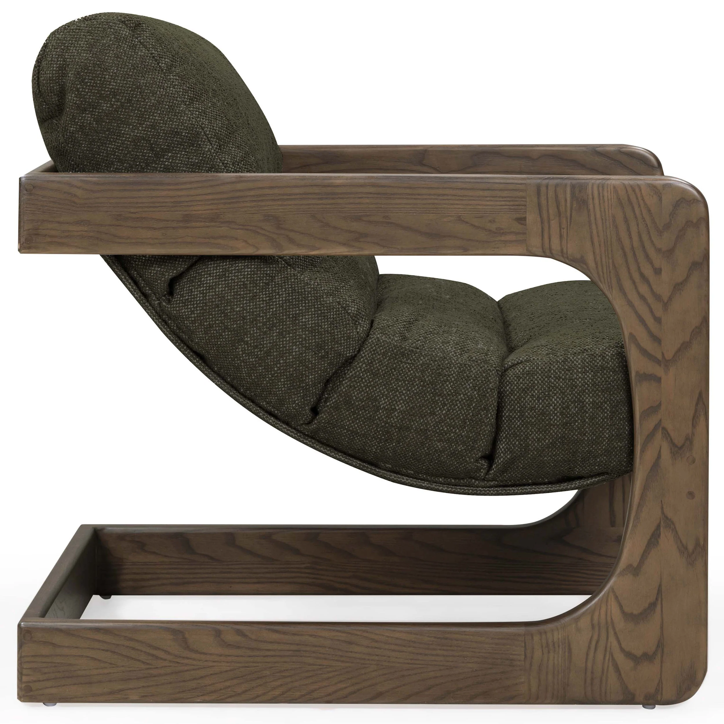 Palma Textured Weave Chair, Forest Green - Image 3