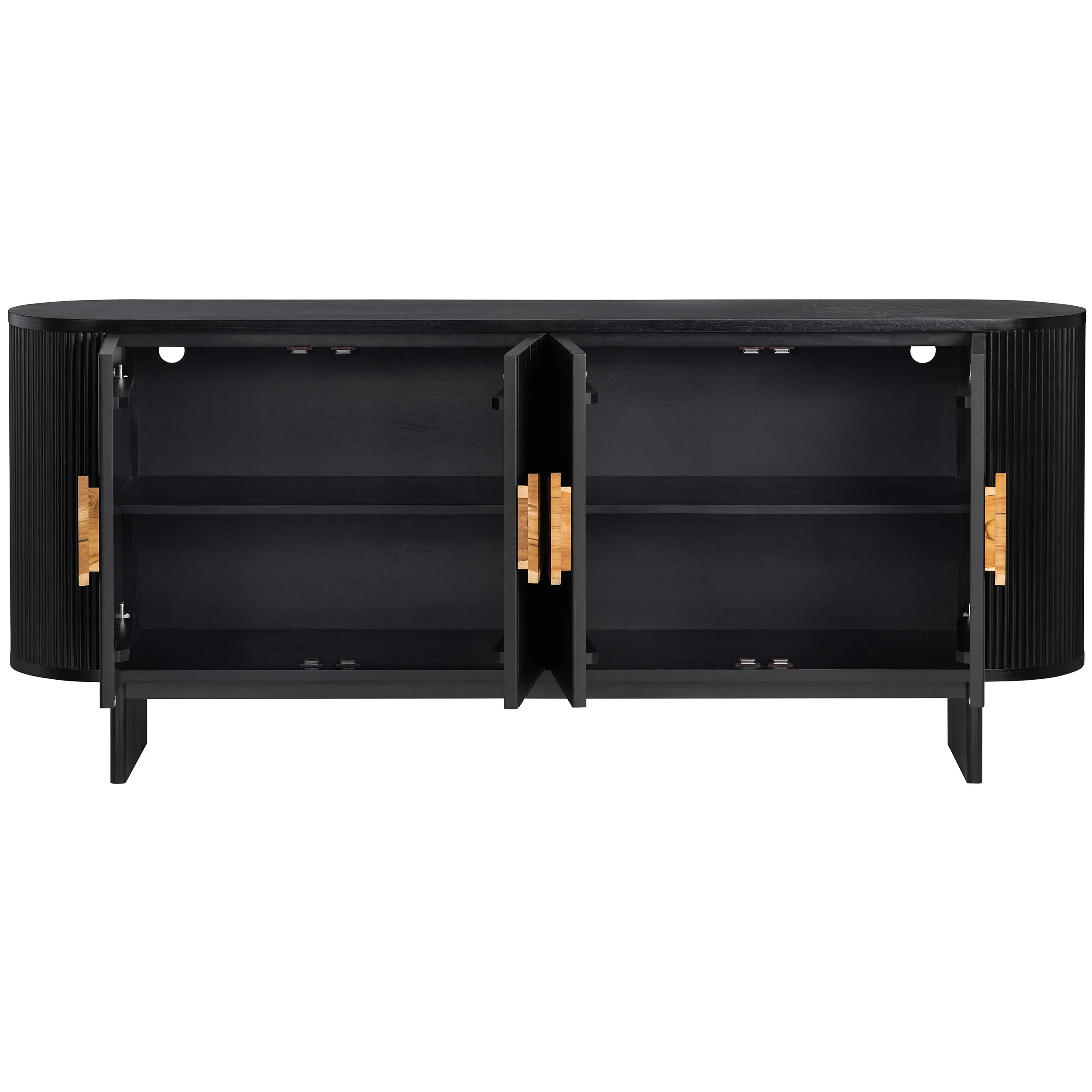 Paloma 4 Door Sideboard, Black - Image 3