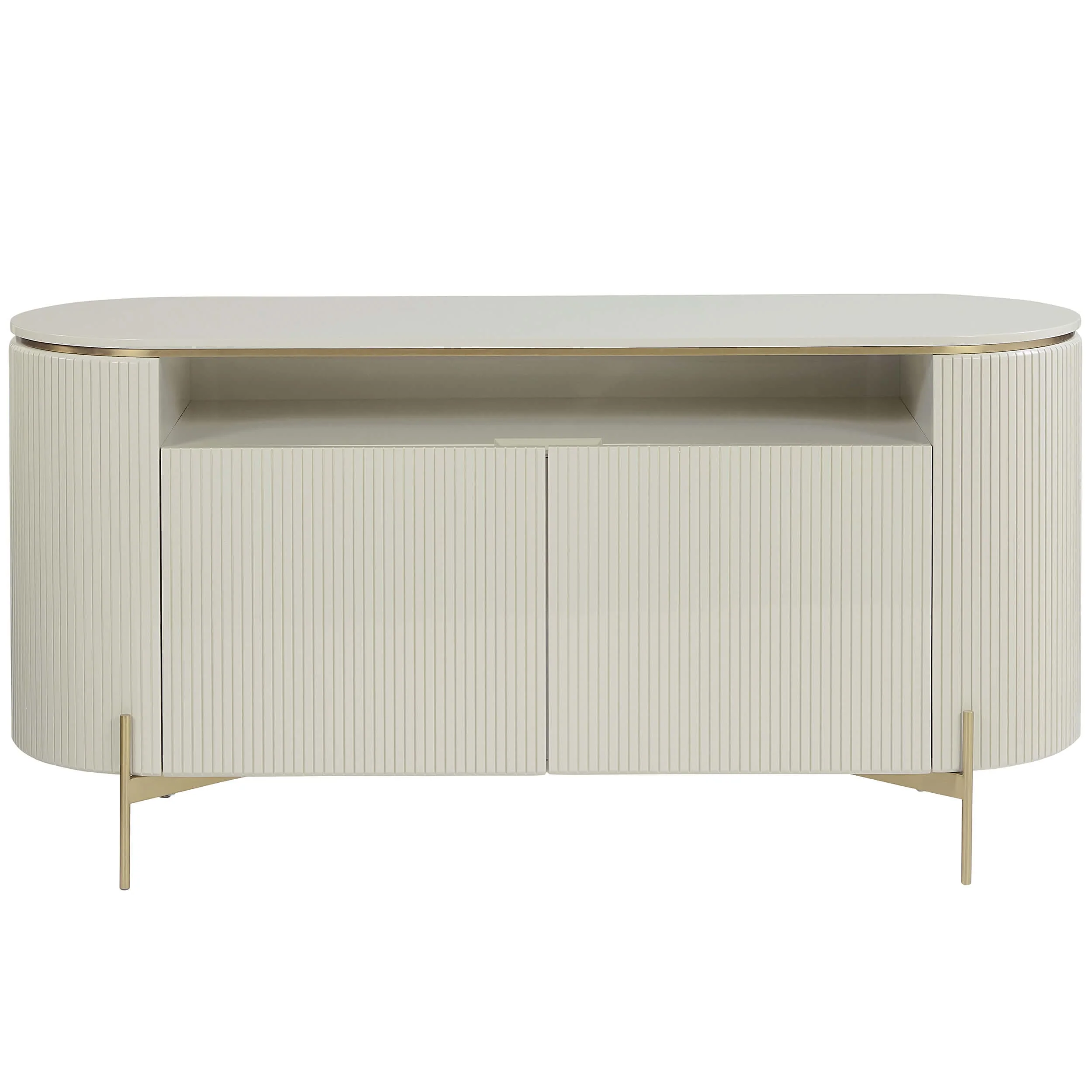 Paloma Sideboard, High Gloss Cream - Image 2