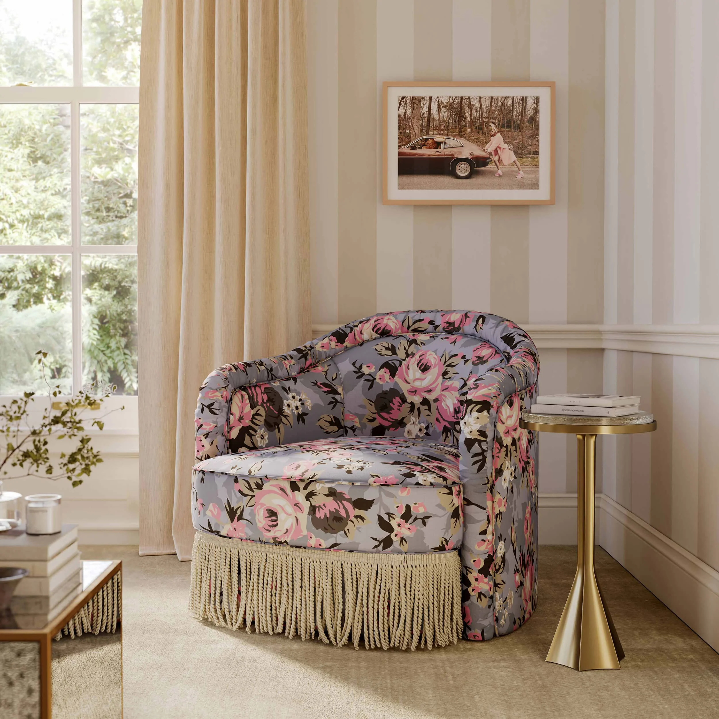 Pamela Lounge Chair, Spring Floral - Image 5