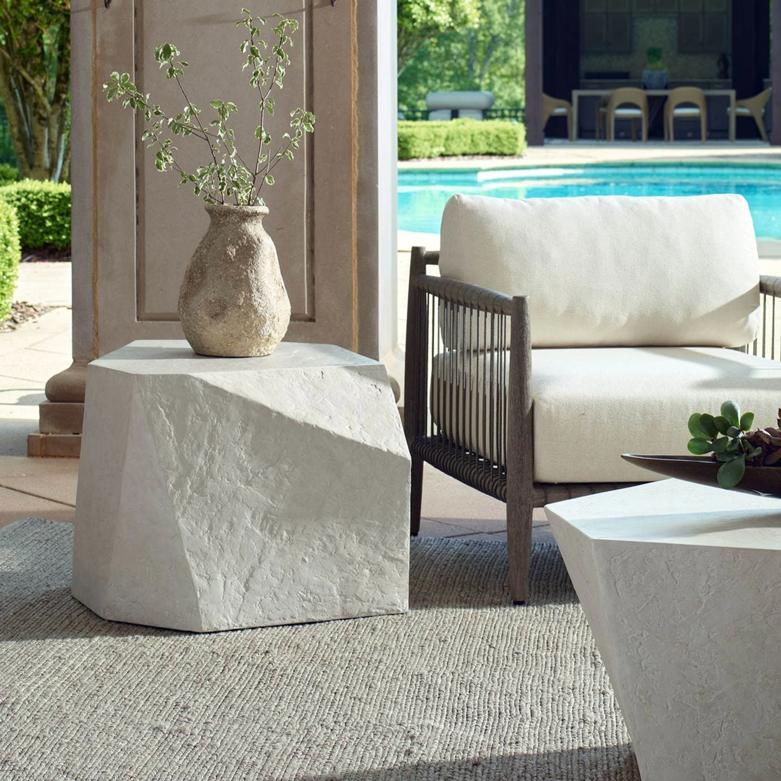 Parra Side Table, Limestone - Image 5