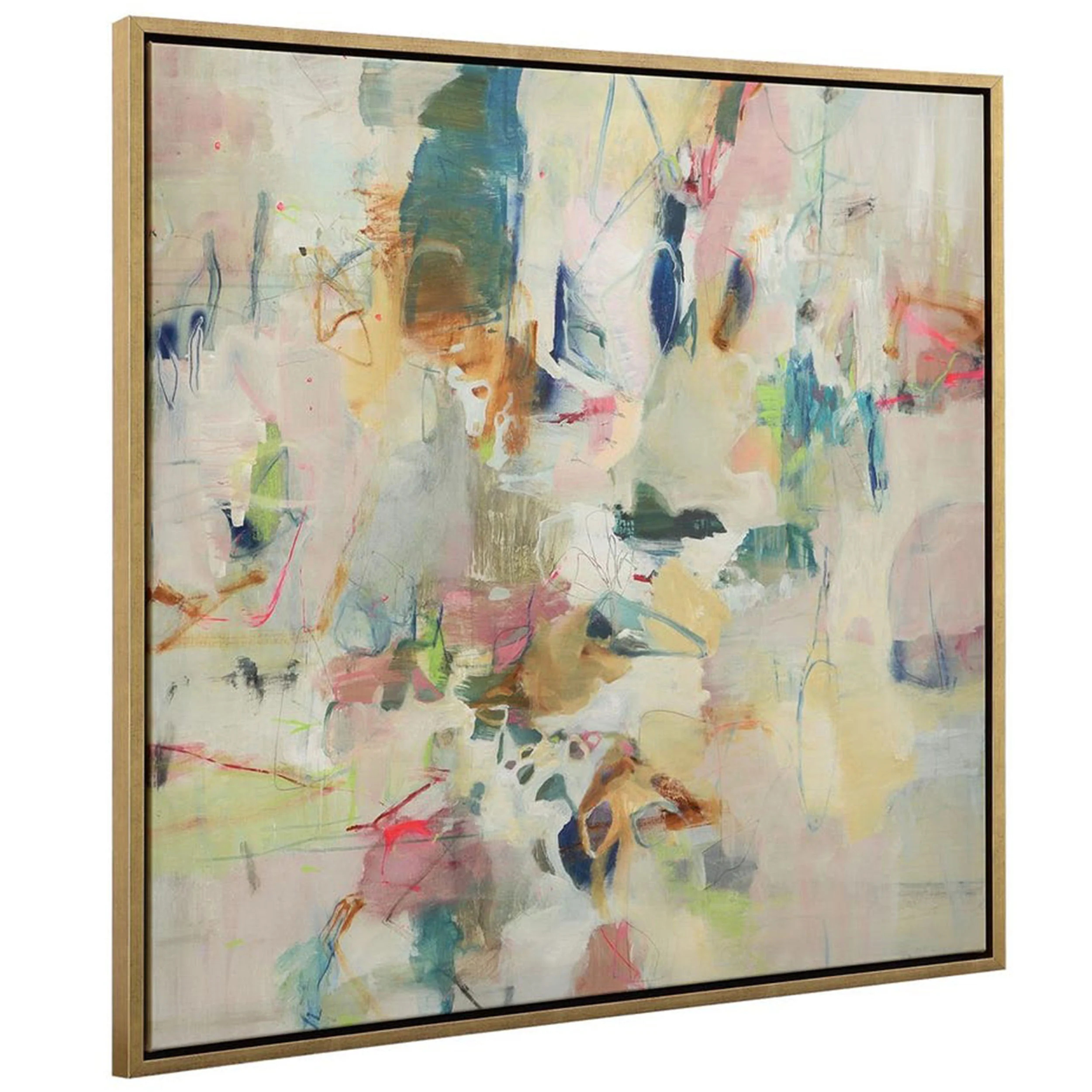 Party Time Framed Canvas, Gold - Image 2