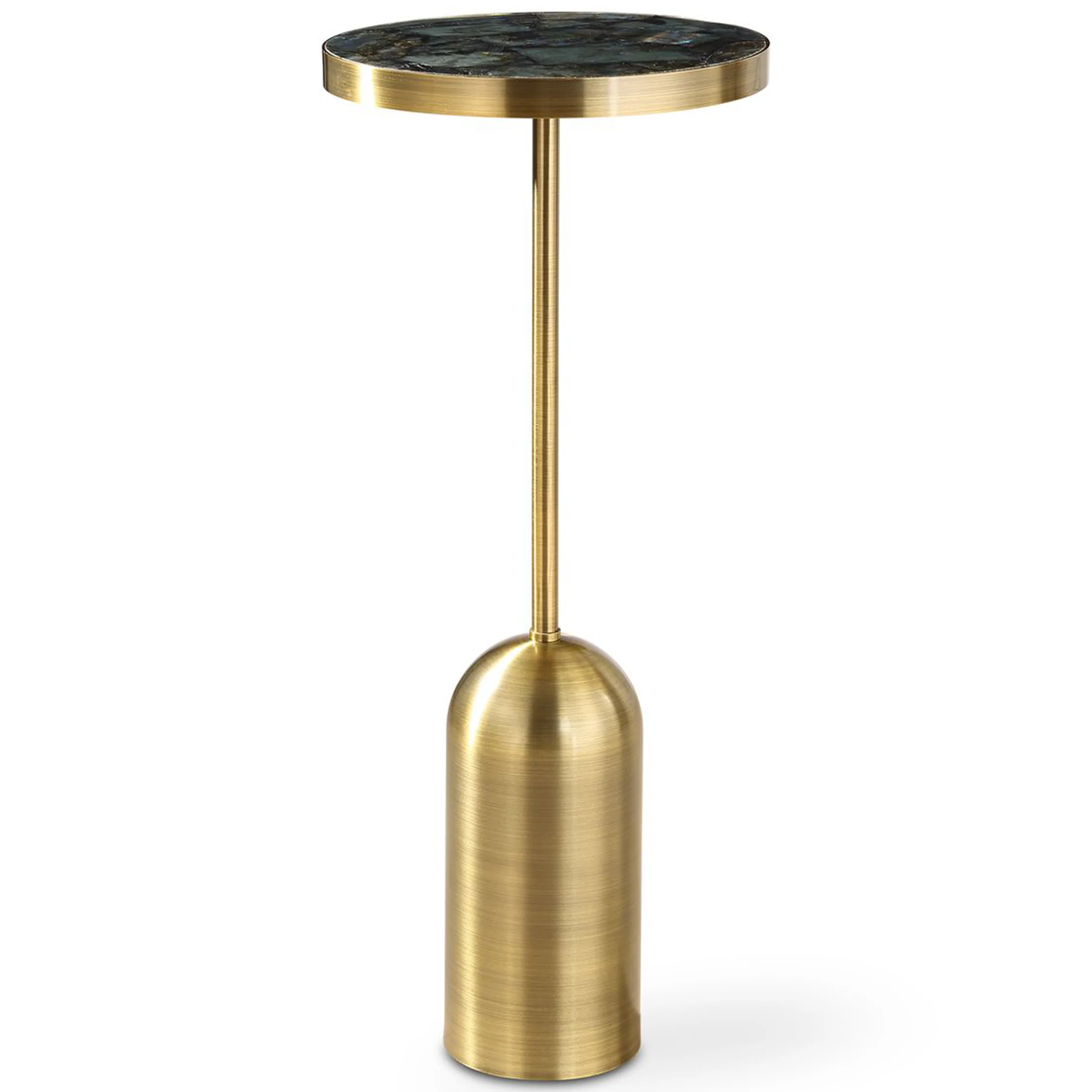 Pascal Drink Table, Brushed Brass