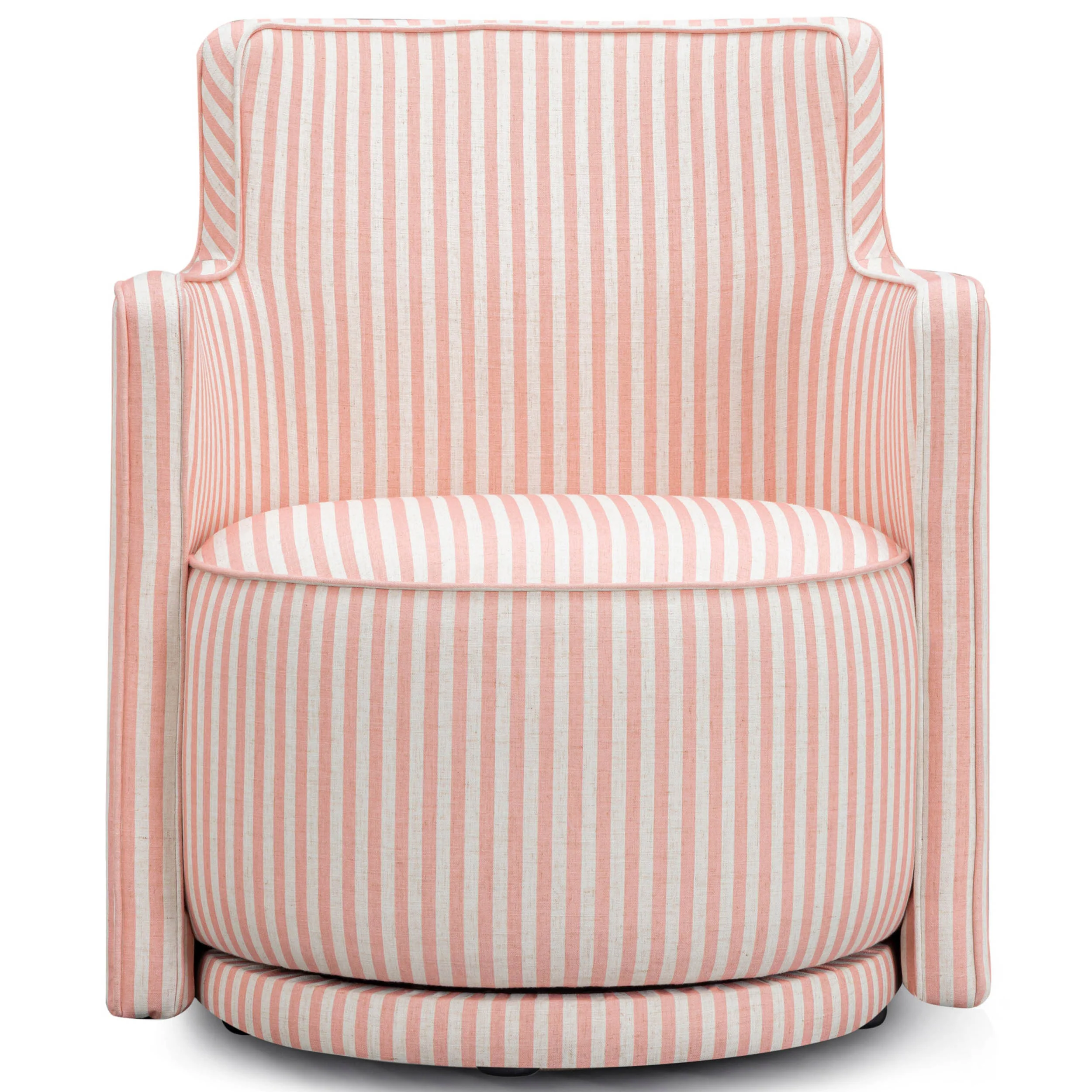 Passe Striped Swivel Chair, Pink Stripes - Image 2