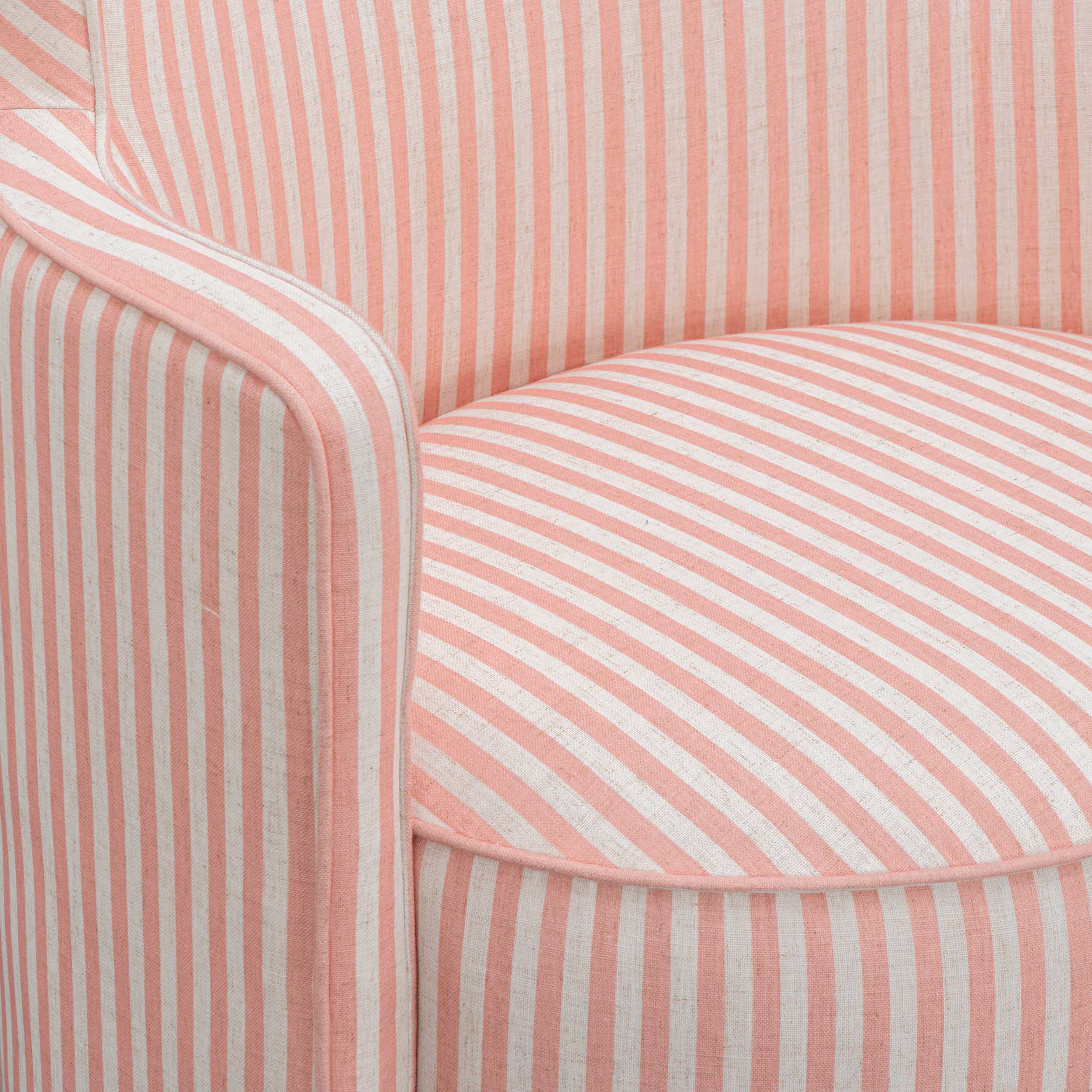 Passe Striped Swivel Chair, Pink Stripes - Image 5