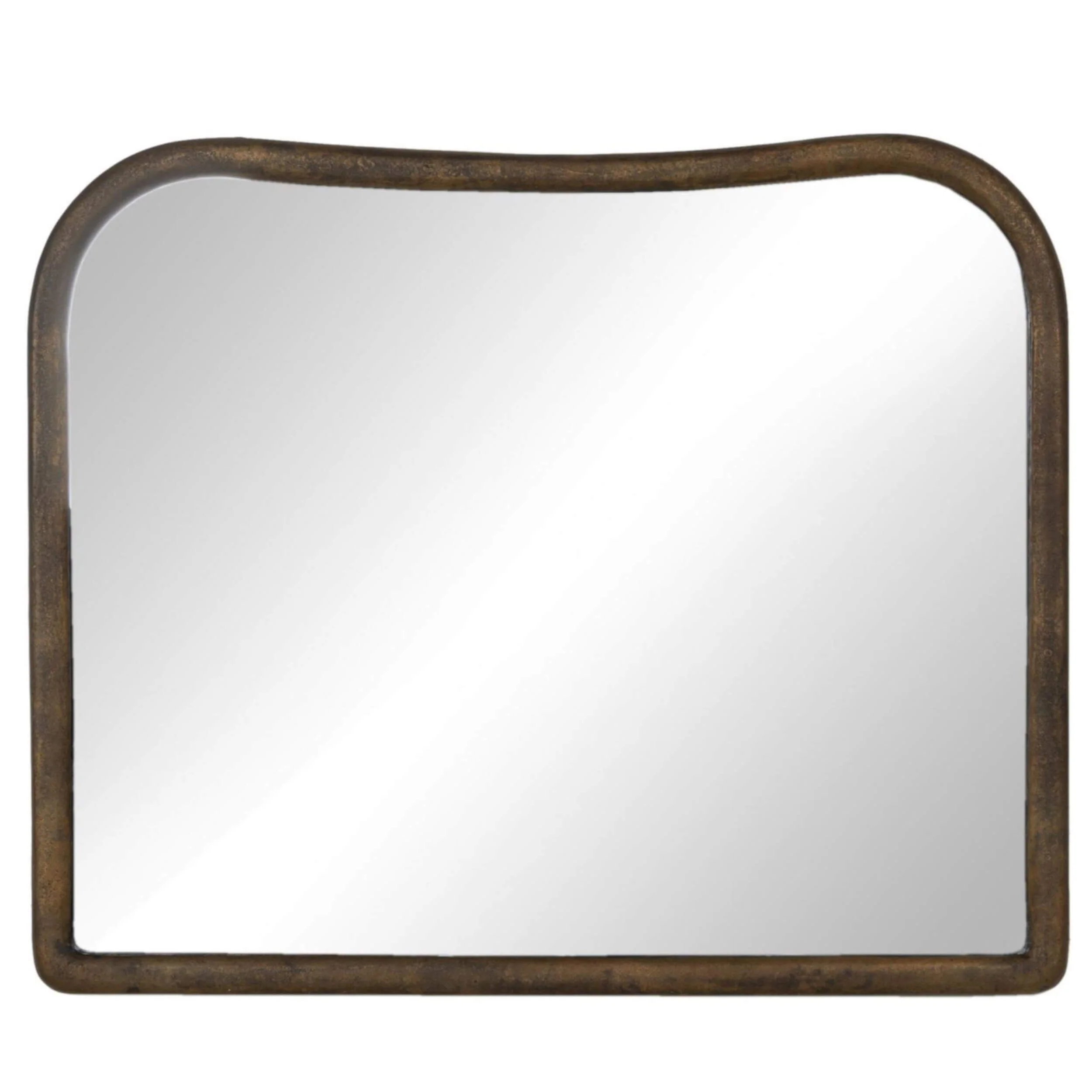 Patz Mantel Mirror, Antiqued Brass by Amber Lewis x Four Hands - Image 2