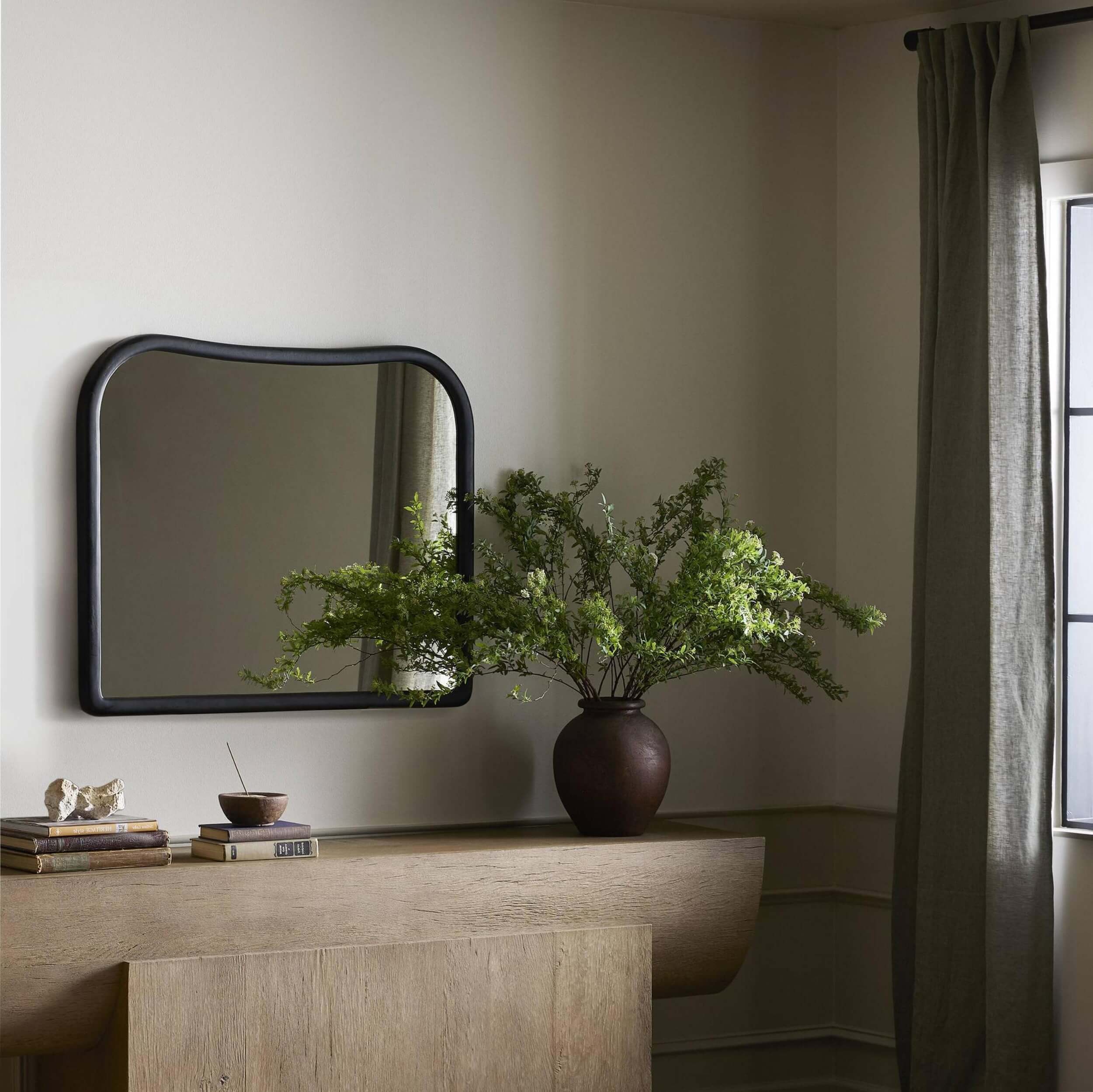 Patz Mantel Mirror, Black Antique by Amber Lewis x Four Hands - Image 4