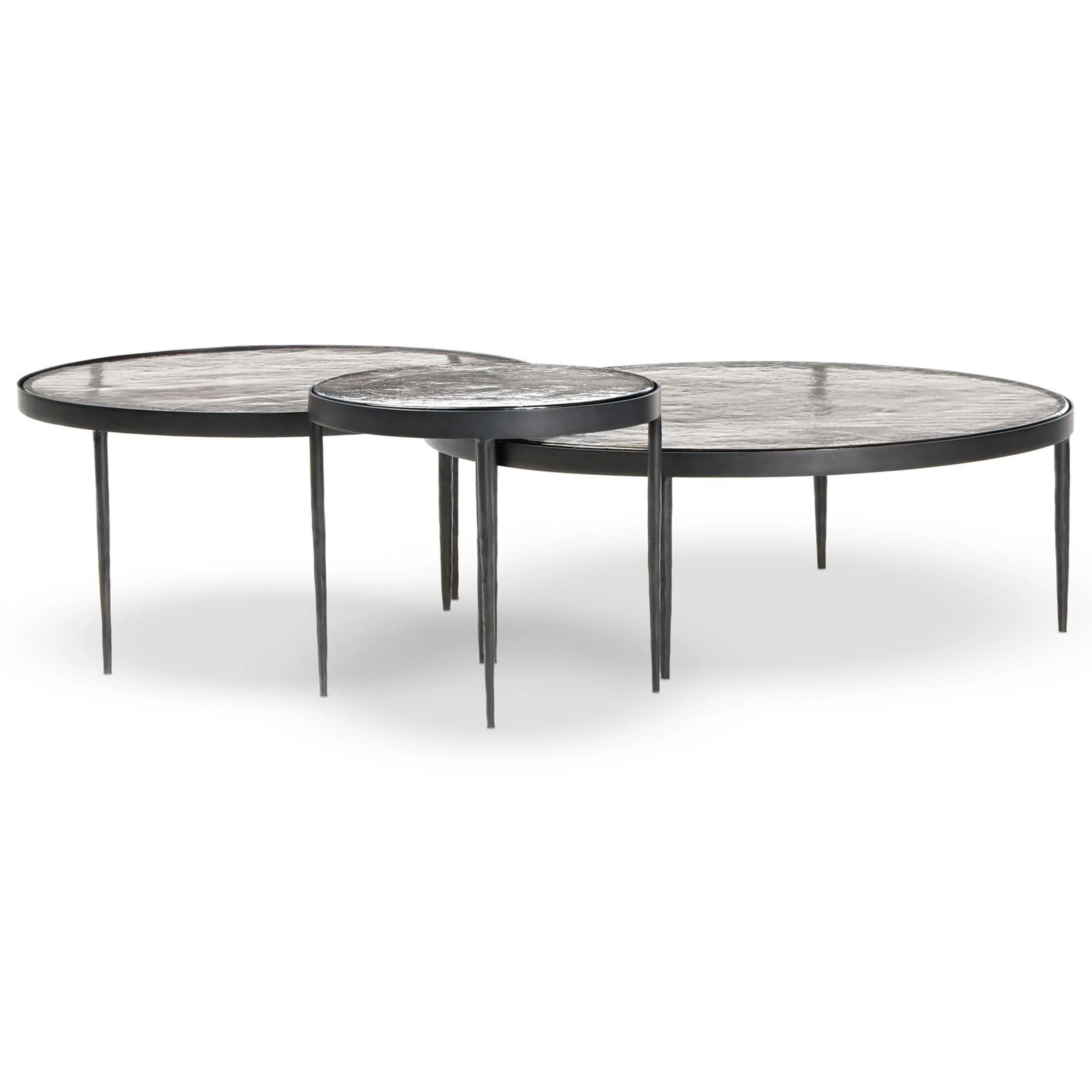 Yoko Nesting Tables, Clear, Set of 3 by Four Hands - Image 4