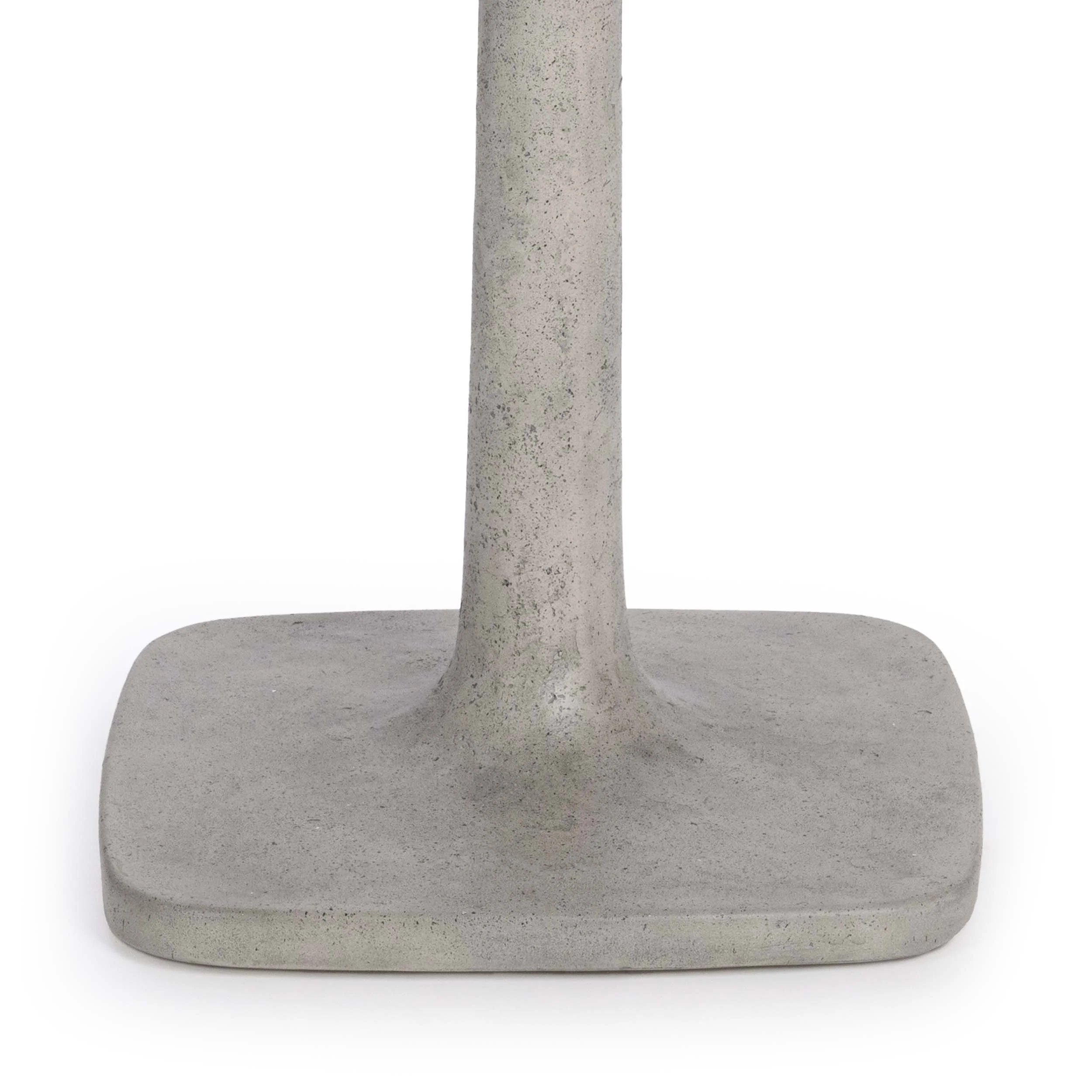 Paulina 31" Outdoor Bistro Table, Light Gray - Image 3