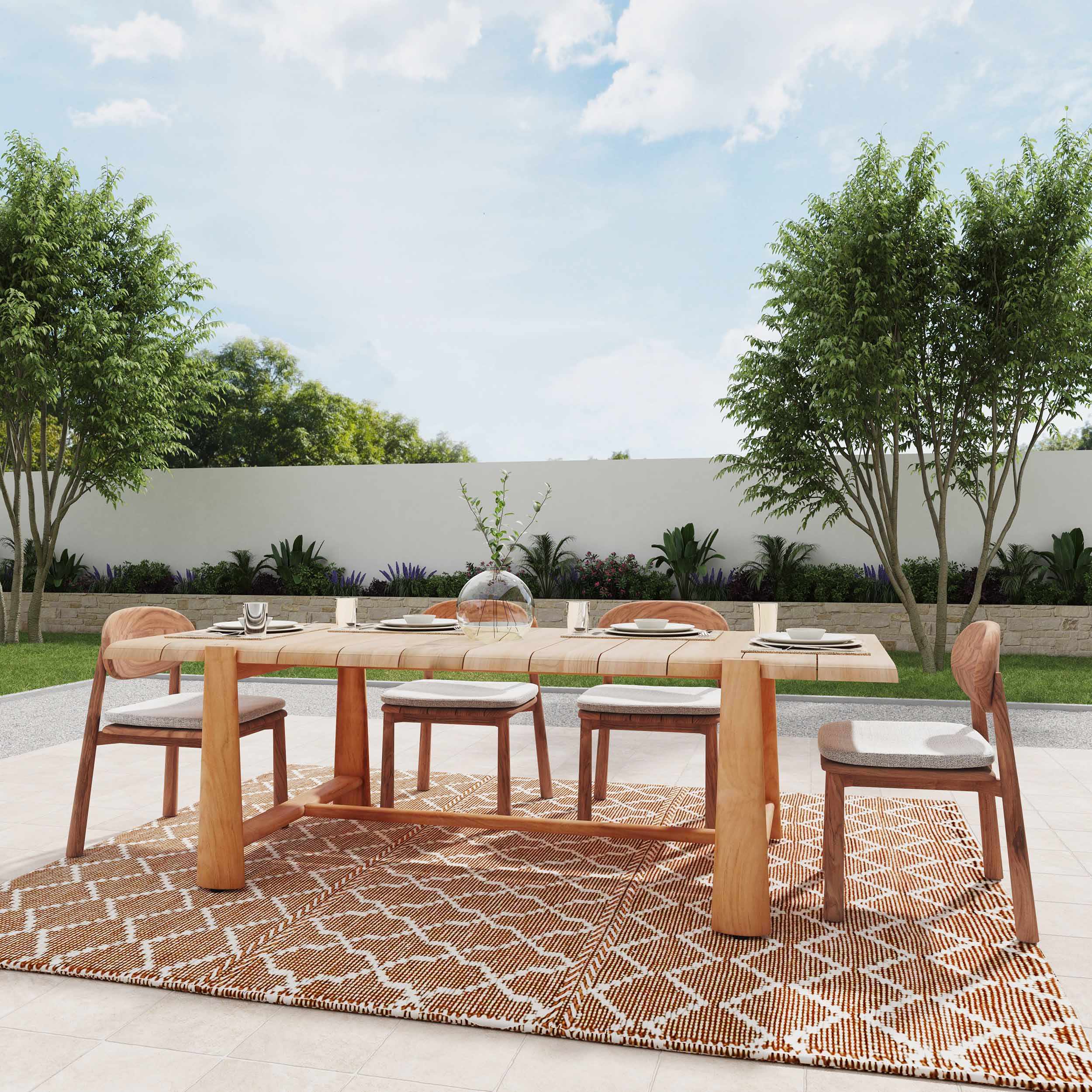 Aston Outdoor Dining Table, Natural - Image 6
