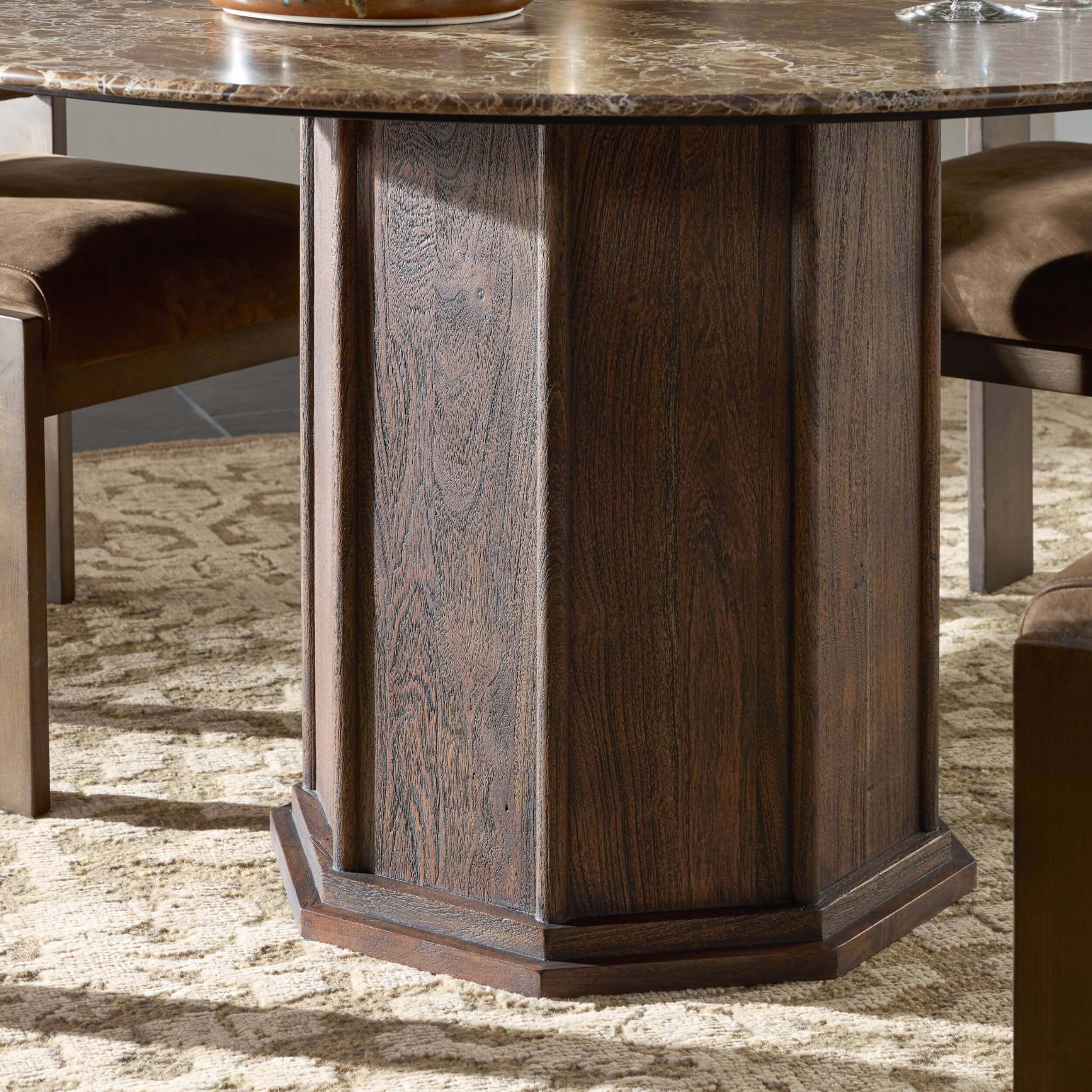 Pavlo Dining Table, Brown Marble by Four Hands - Image 3