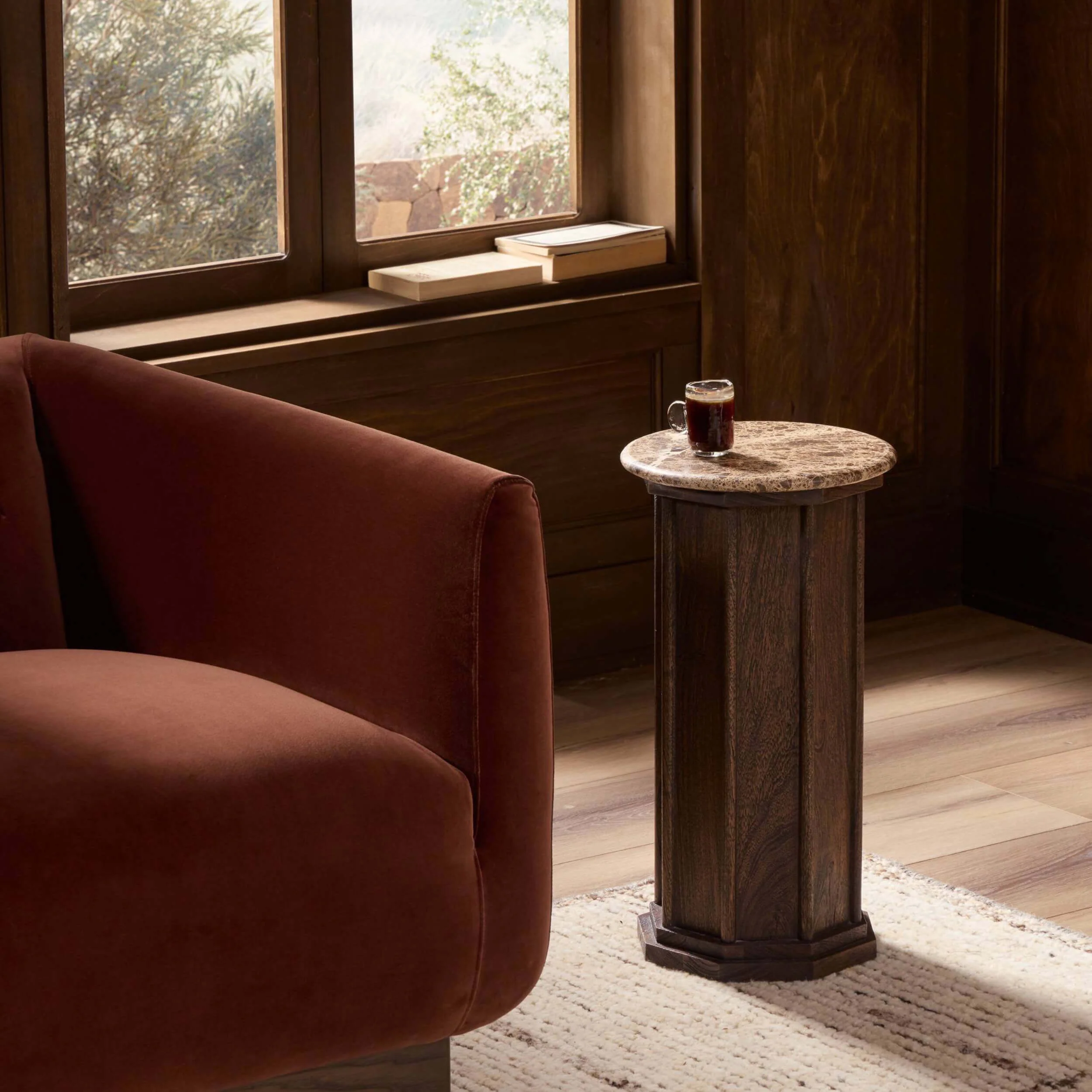 Pavlo End Table, Brown Marble by Four Hands - Image 6