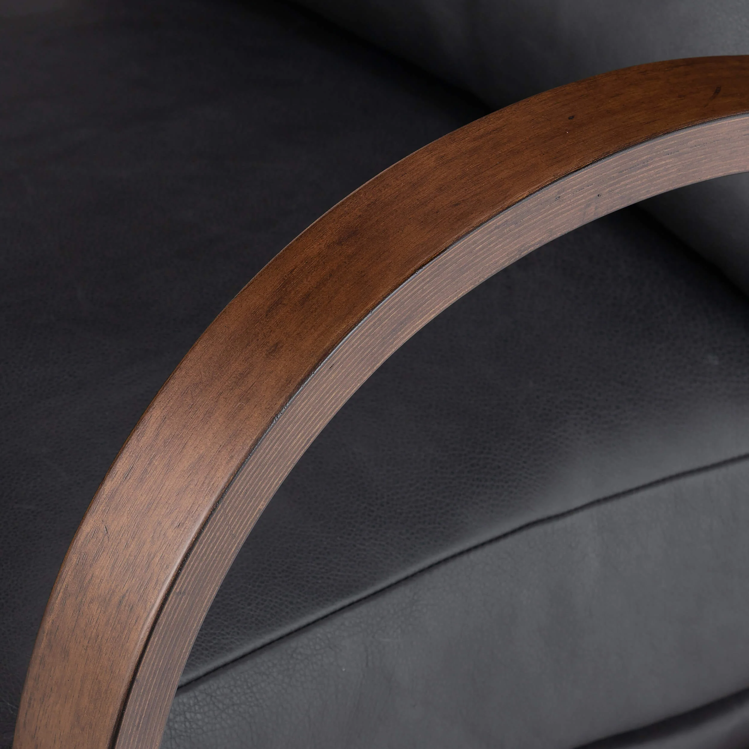 Paxon Leather Chair, Brickhouse Black by Four Hands - Image 6