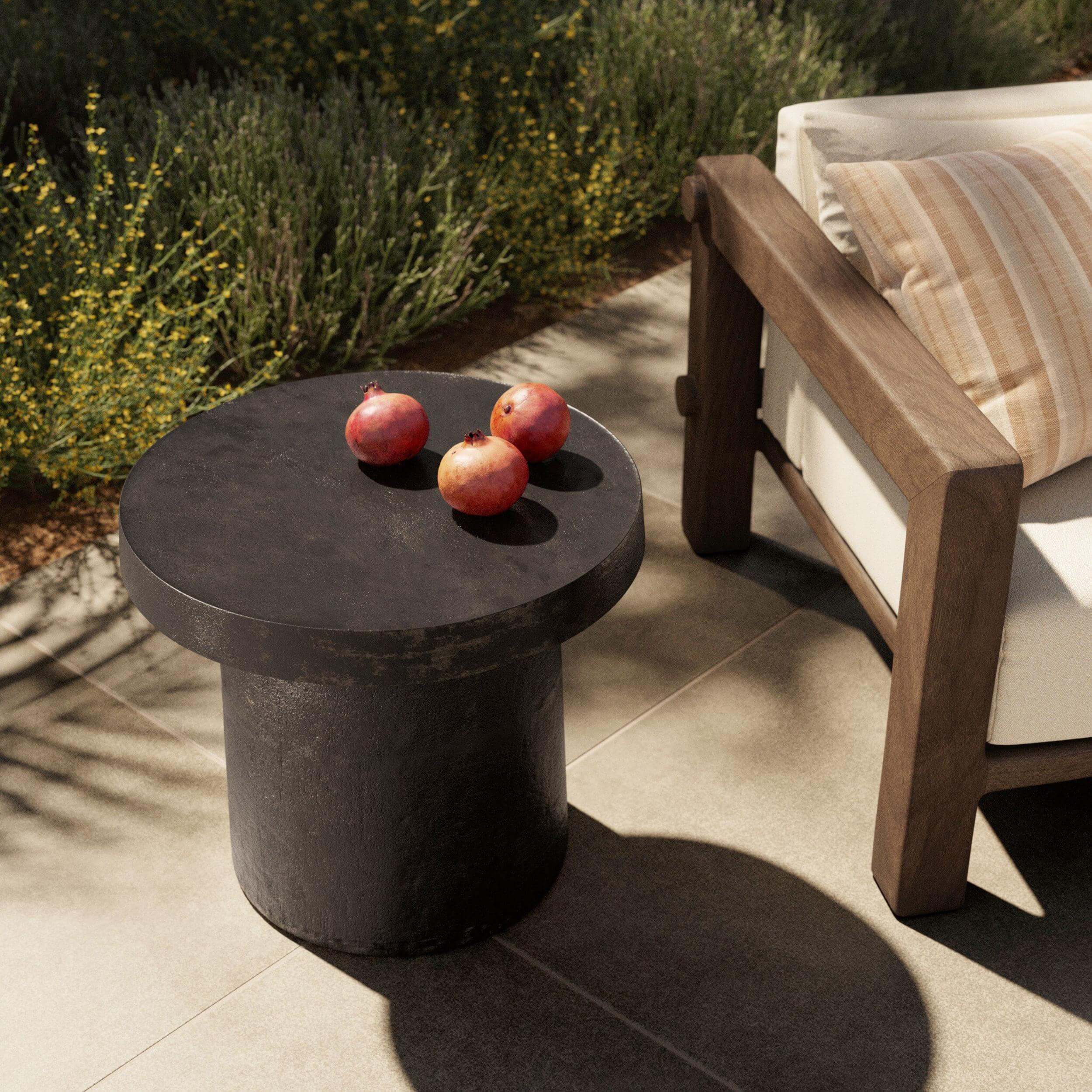 Paz Outdoor End Table, Distressed Bronze by Amber Lewis x Four Hands - Image 4
