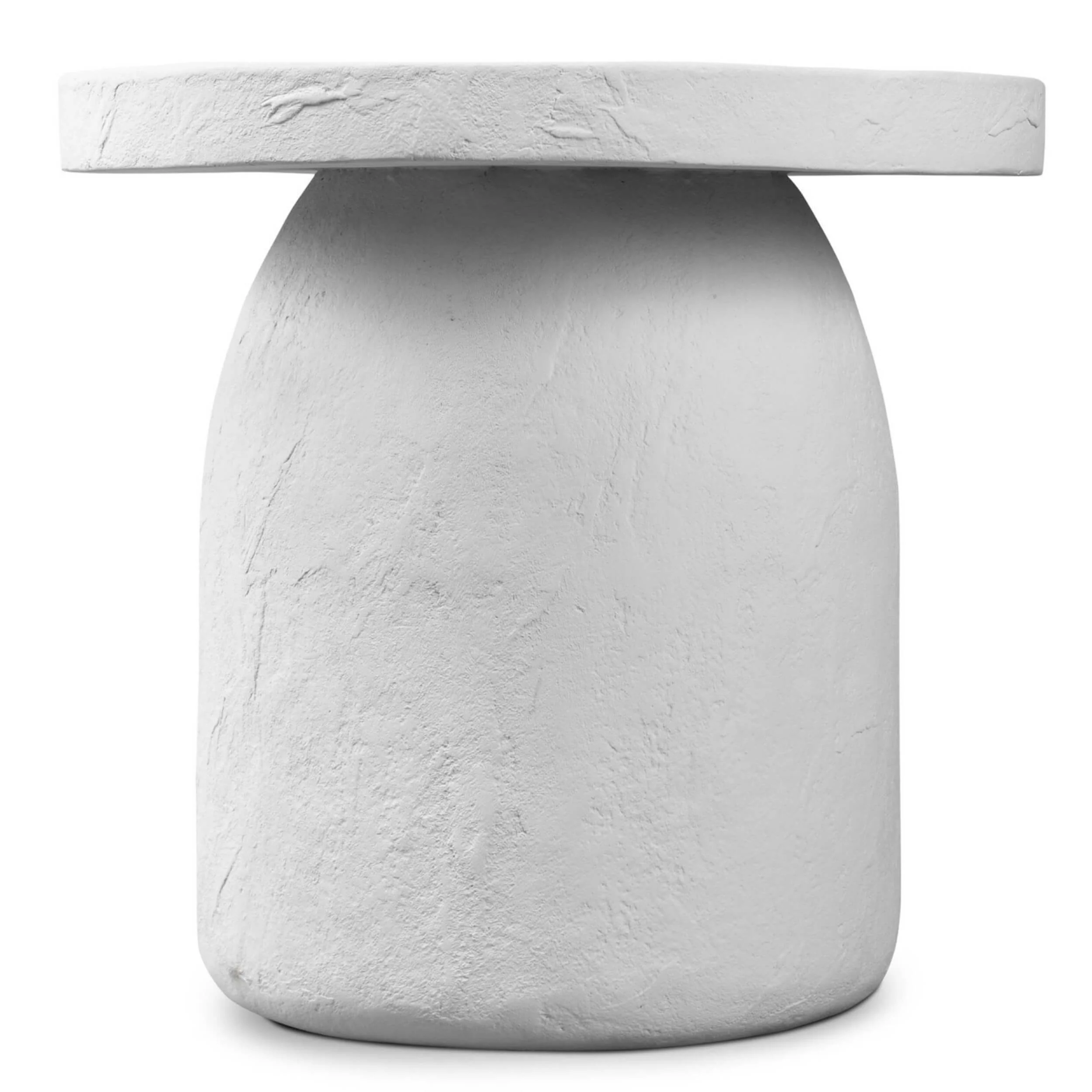 Paz Outdoor End Table, Plaster Molded by Amber Lewis x Four Hands - Image 2