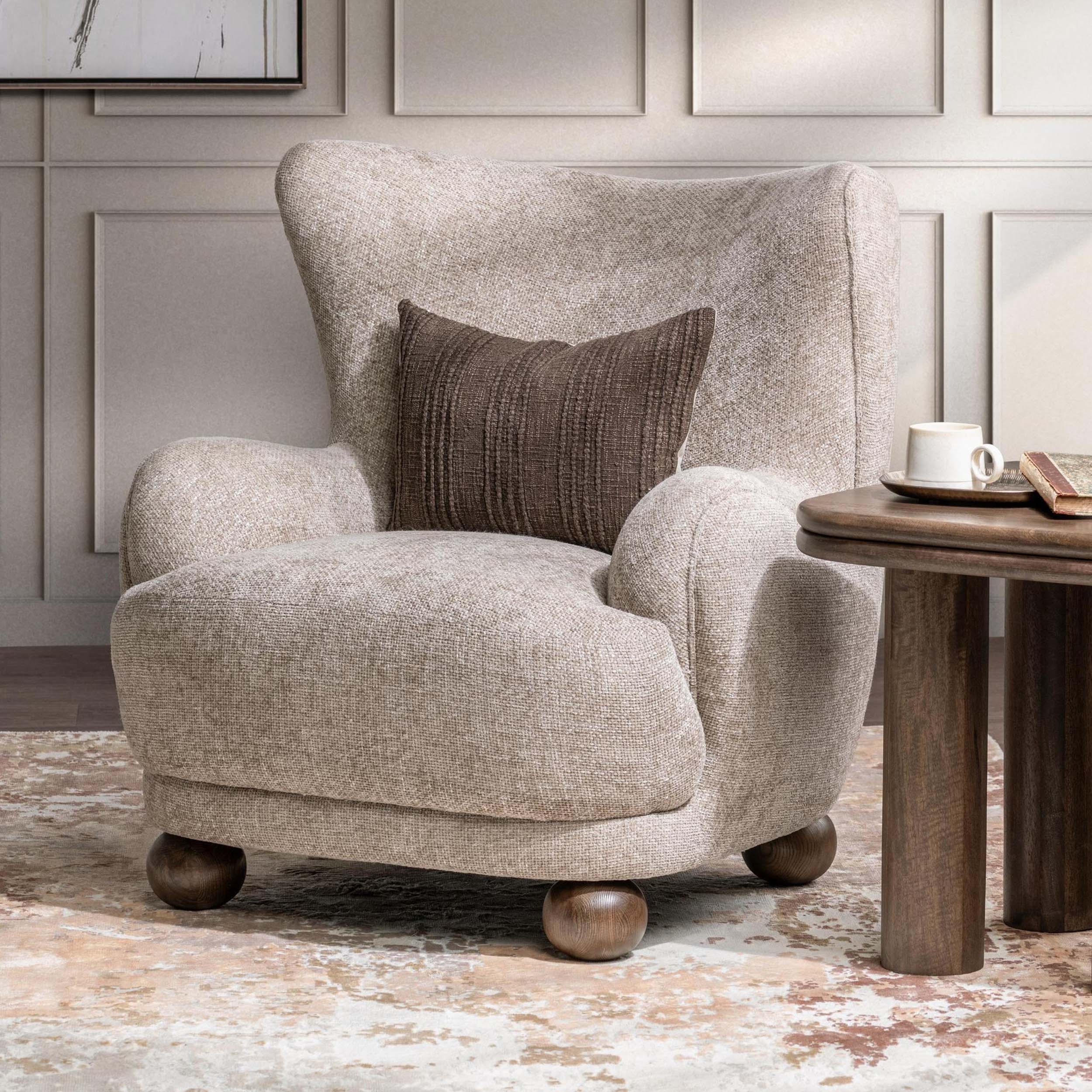 Penelope Accent Chair, Mushroom Taupe - Image 5