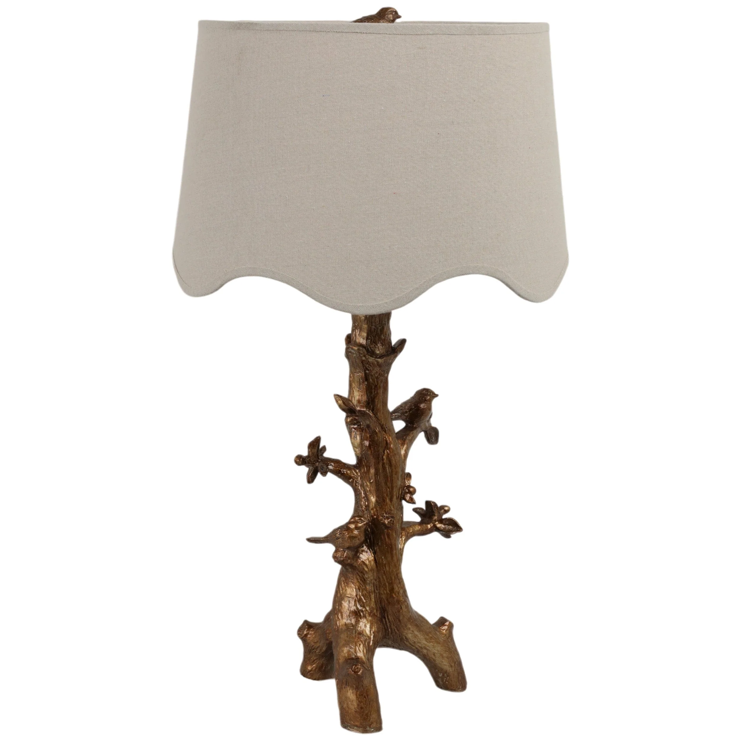 Perched Birds Table Lamp, Gold - Image 2