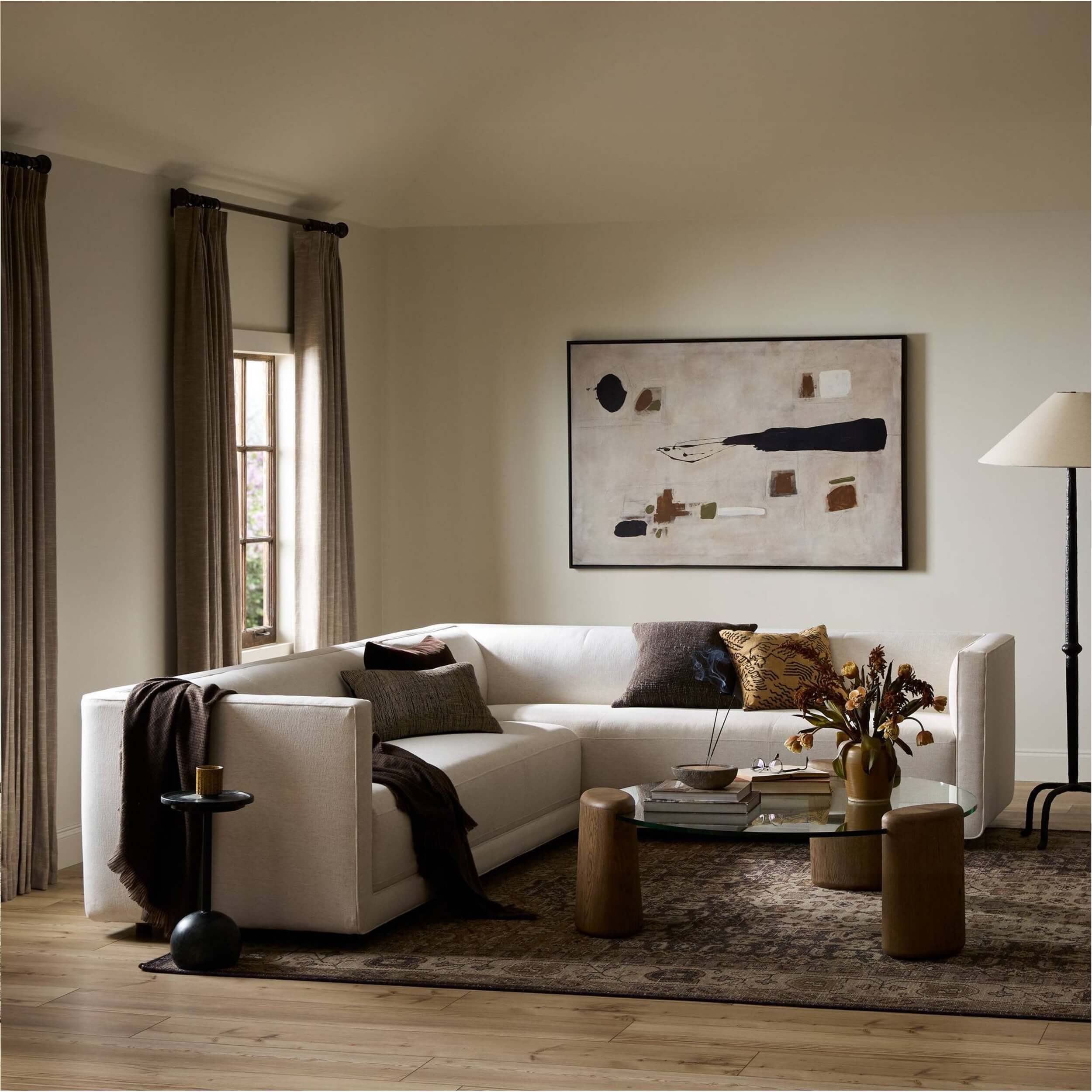 Phillip 2-Piece Sectional, Nomad Snow by Four Hands - Image 7