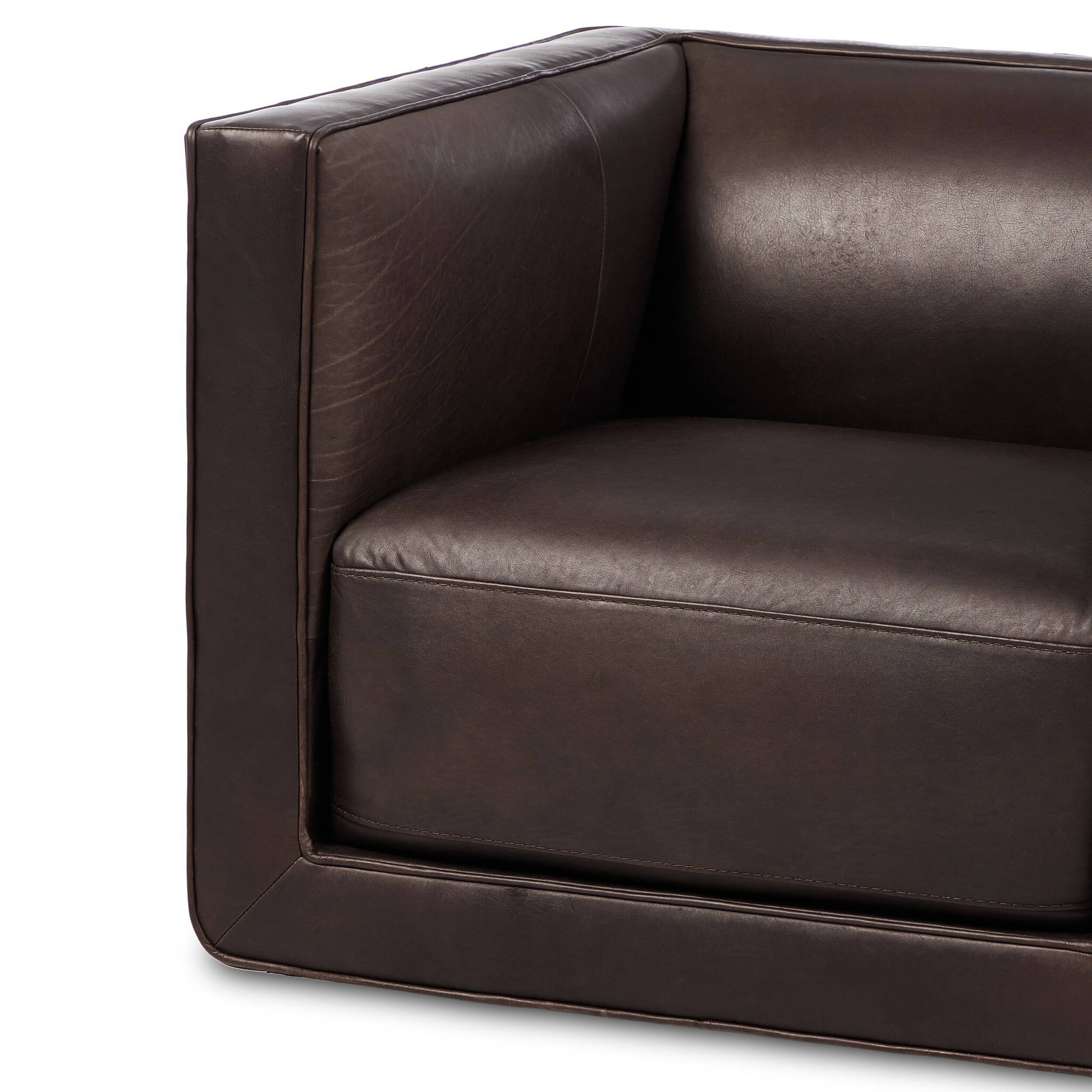 Phillip Leather Swivel Chair, Heirloom Cigar by Four Hands - Image 5