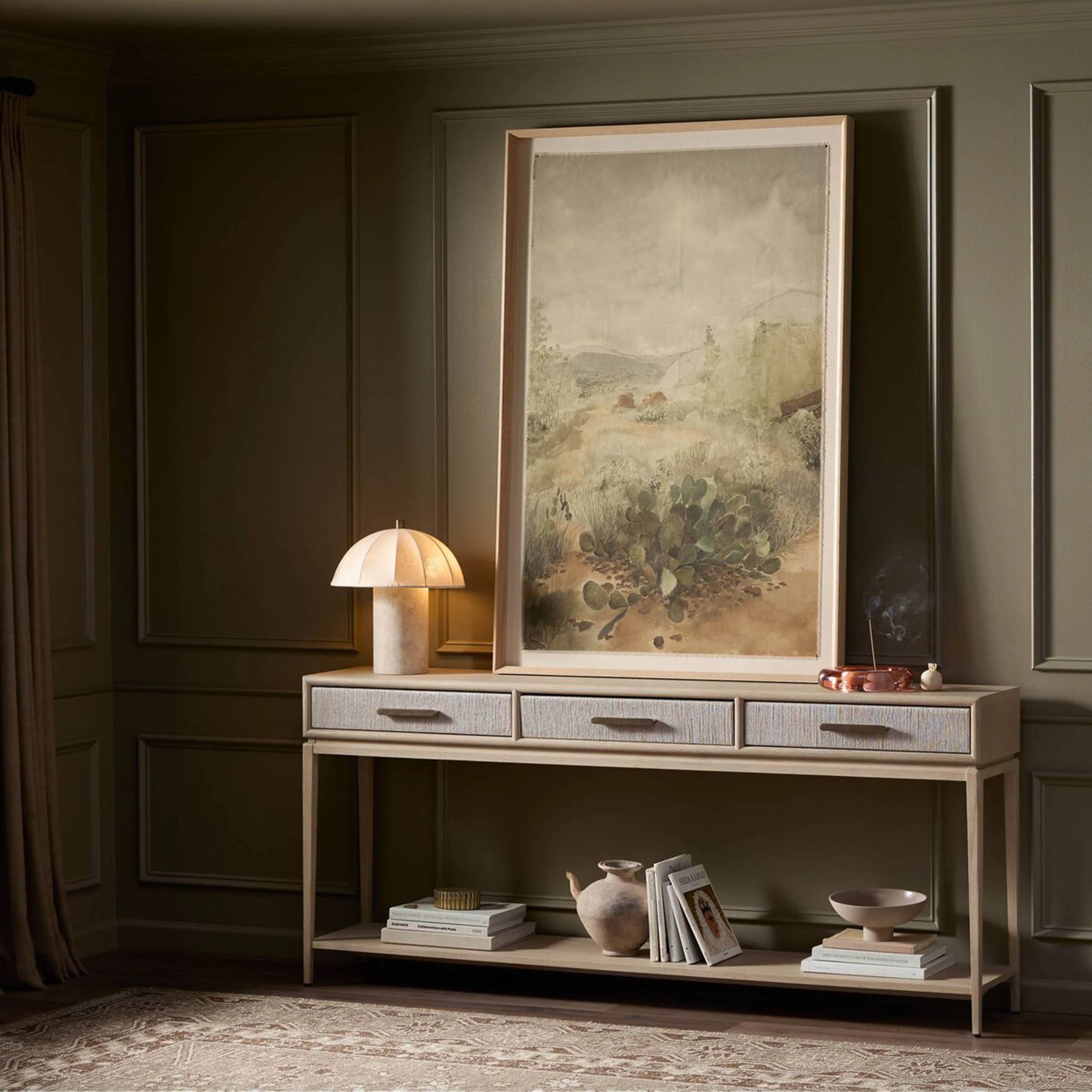 Rosenell 78" Console Table, Natural by Four Hands - Image 5