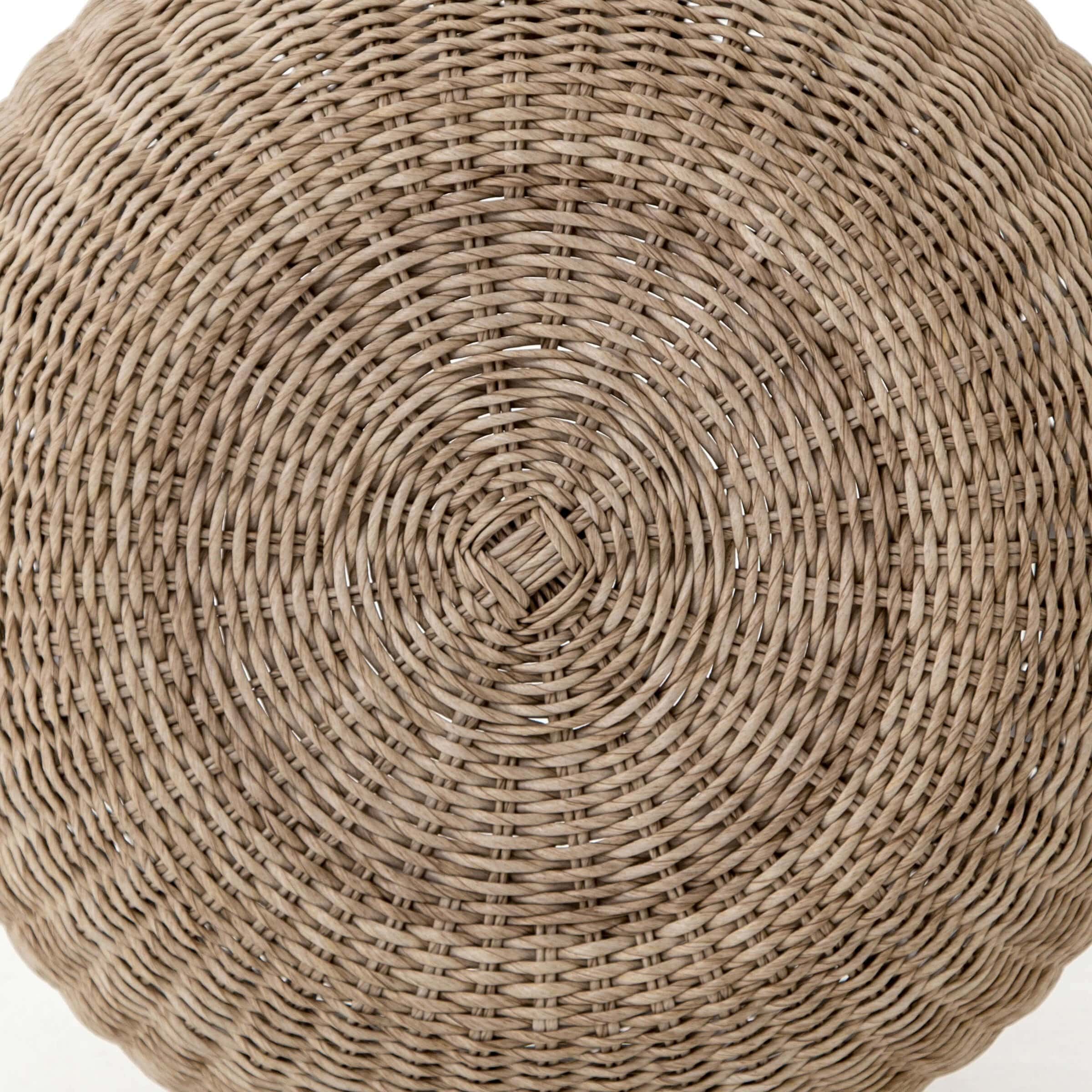Phoenix Outdoor Accent Stool, Vintage White by Four Hands - Image 4
