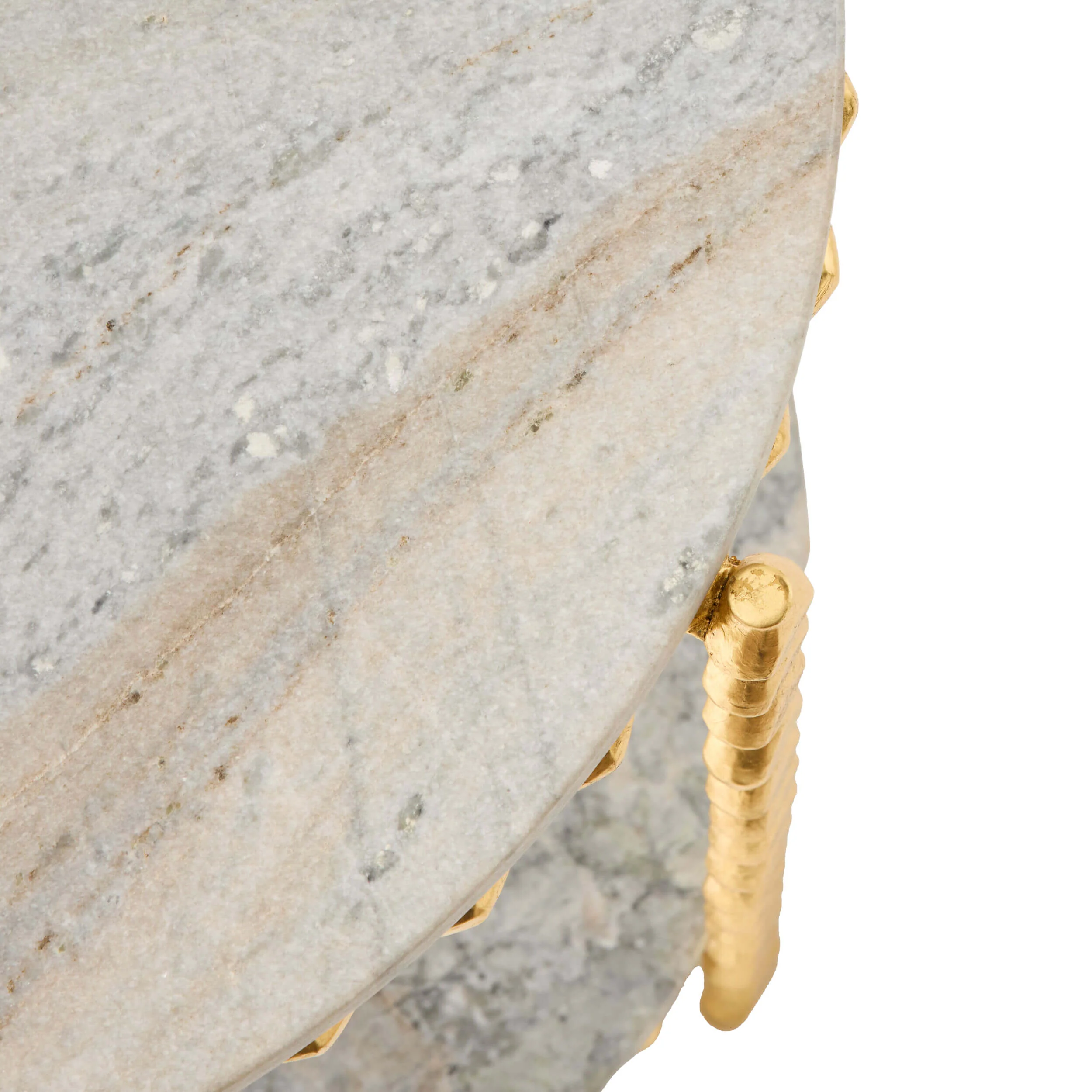 Pinkered Side Table, Gold - Image 3