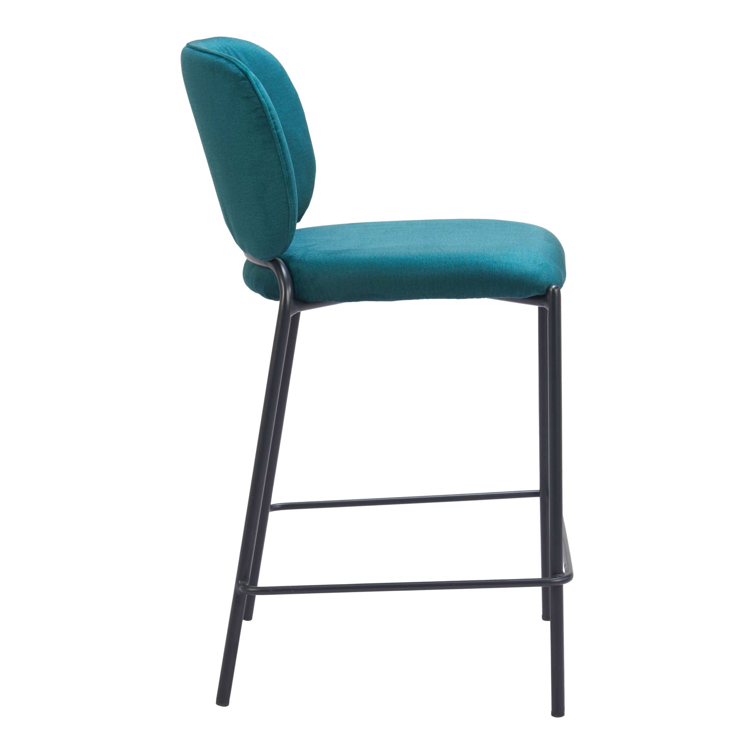 Plat Counter Stool, Green, Set of 2 - Image 3