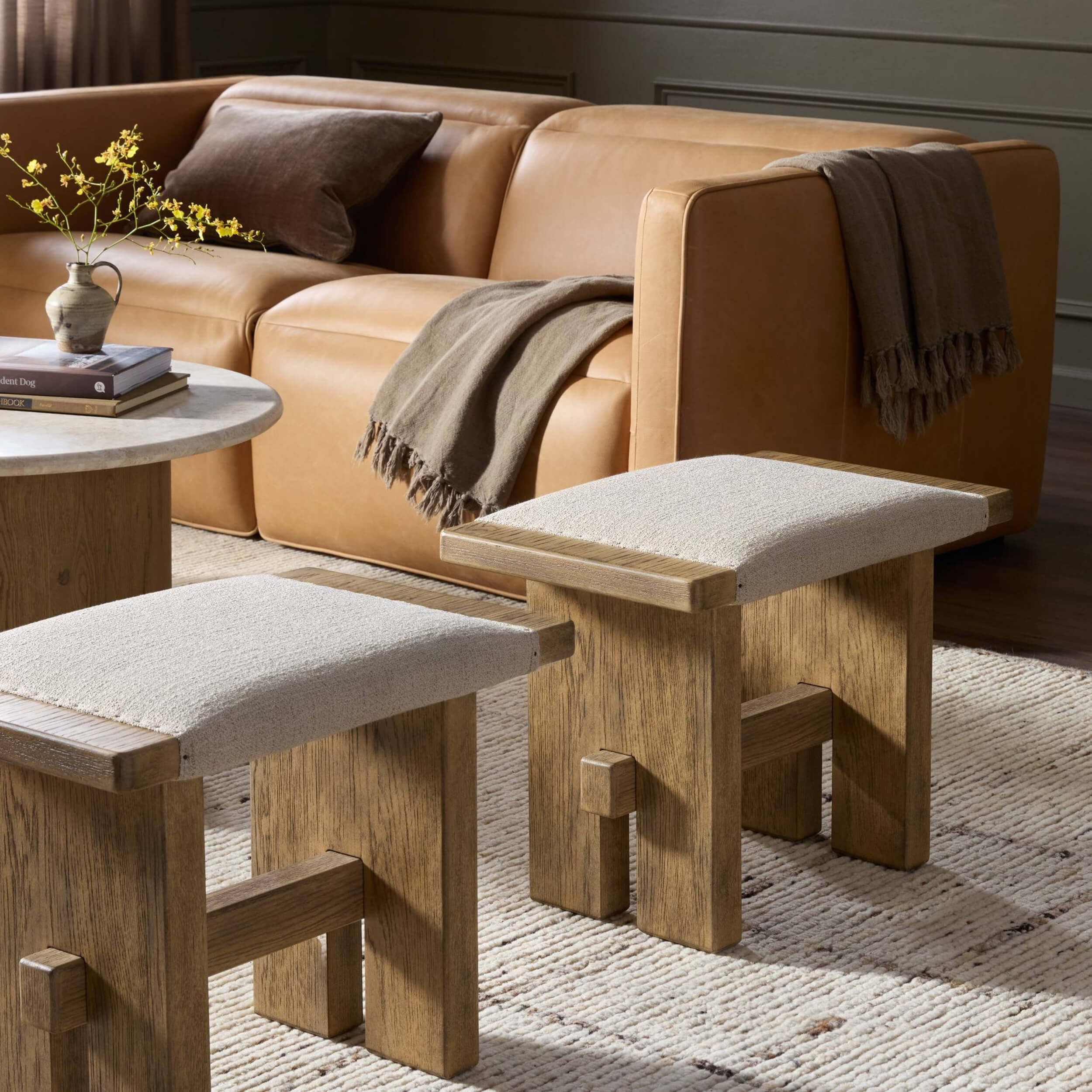 Poe Stool, Hampton Cream by Four Hands - Image 6