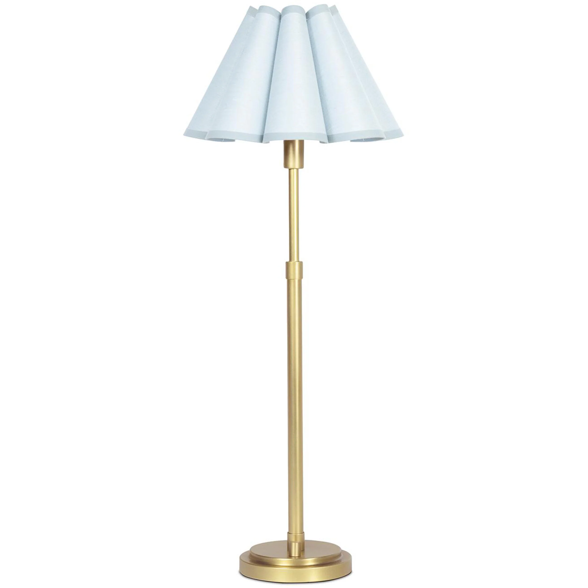 Polly Buffet Lamp, Natural Brass/Mist Blue