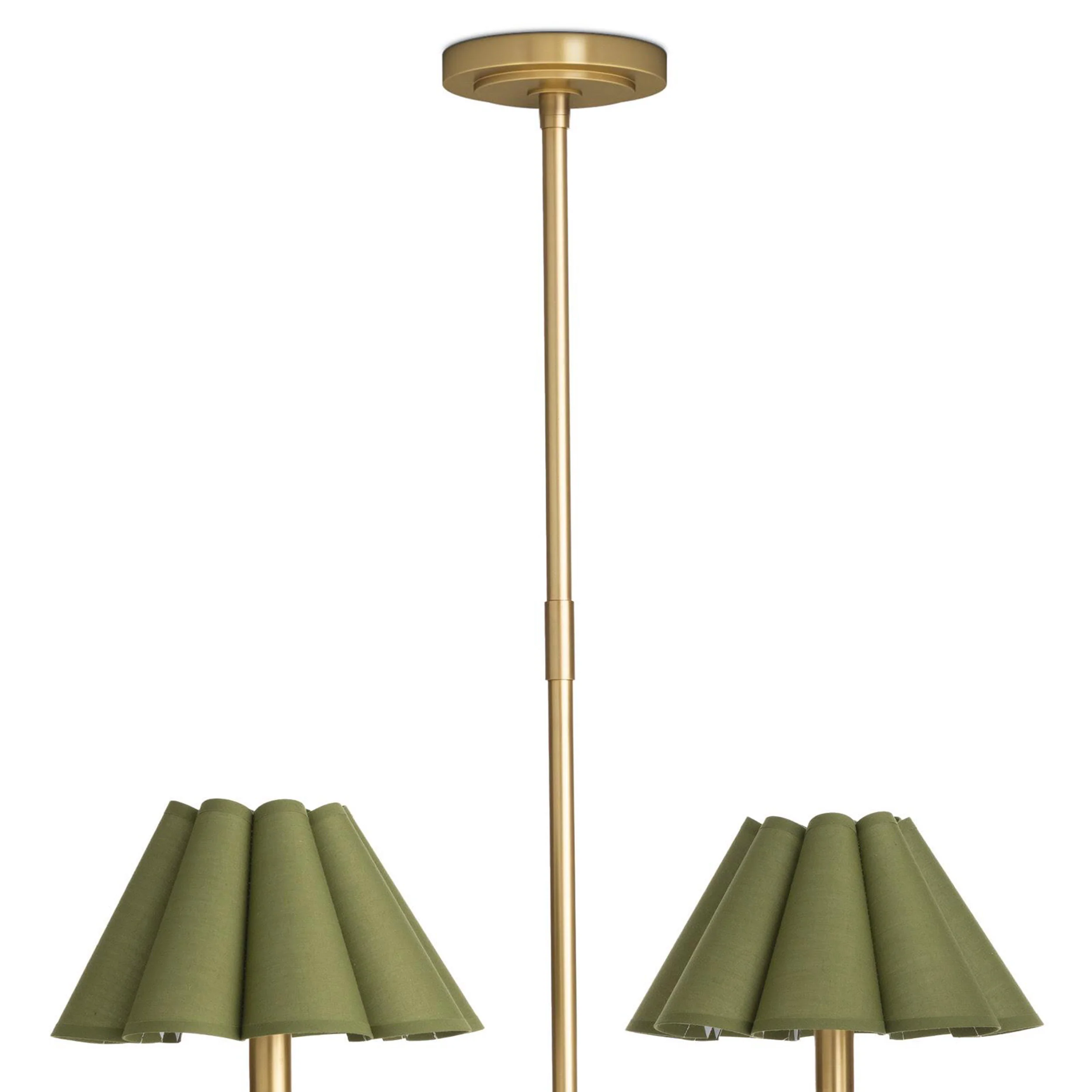 Polly Chandelier, Natural Brass/Olive - Image 2
