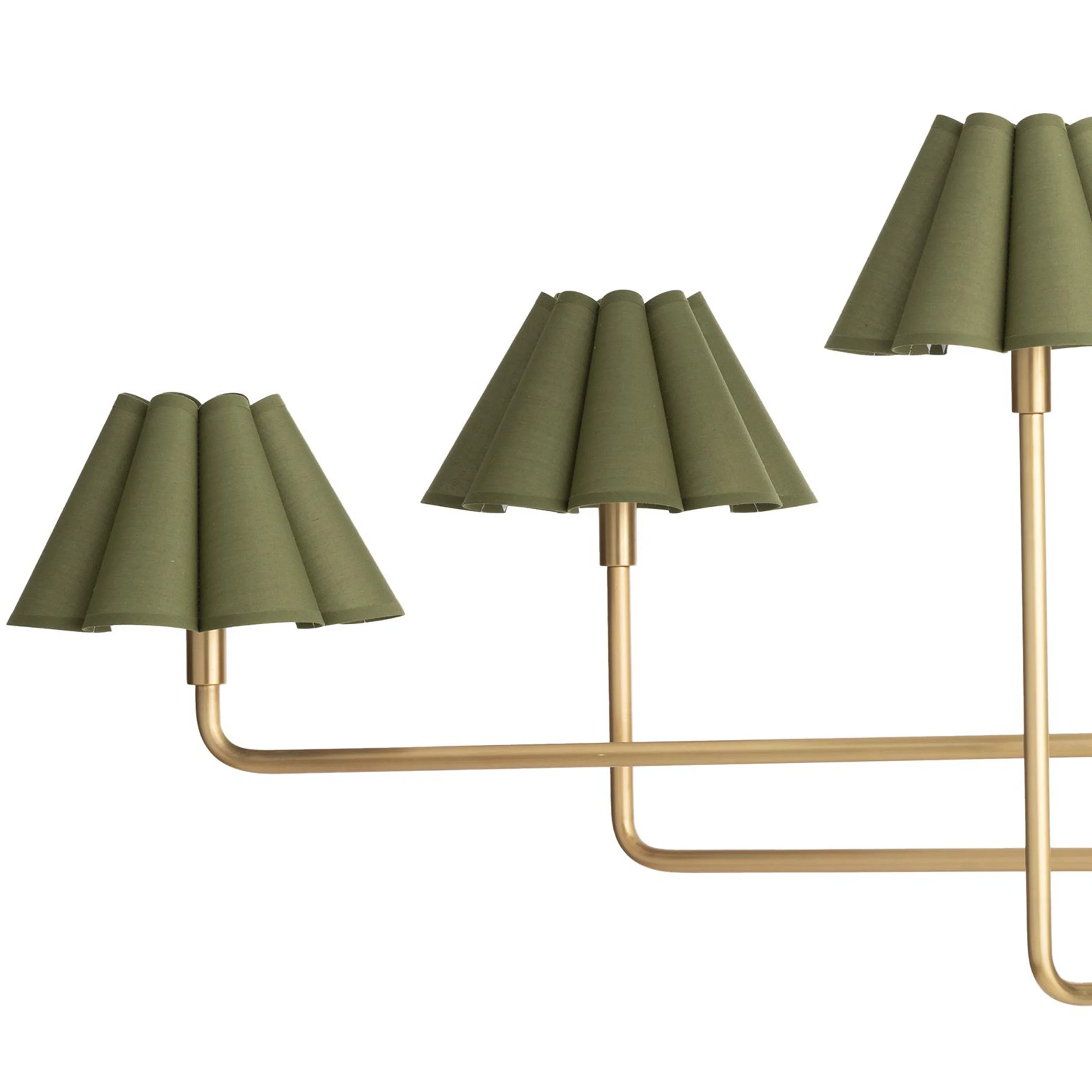 Polly Chandelier, Natural Brass/Olive - Image 3