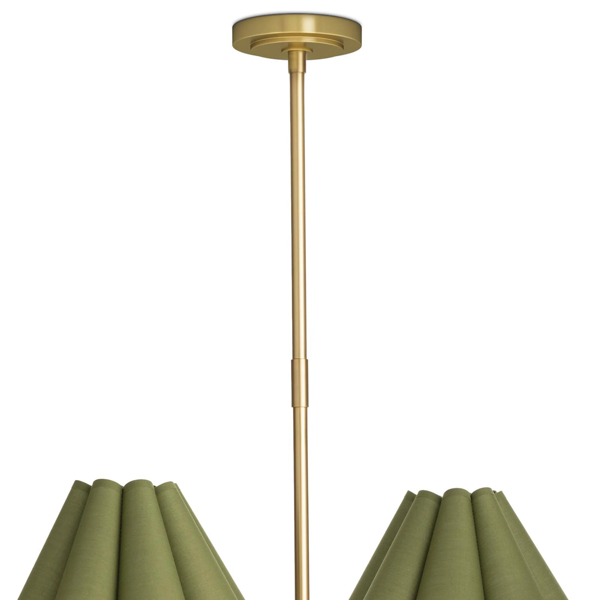 Polly Chandelier, Natural Brass/Olive - Image 4